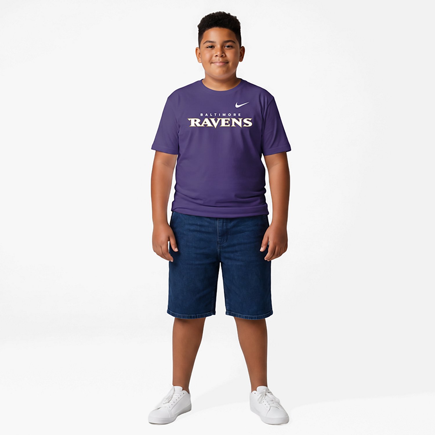Nike Kids' Baltimore Ravens Wordmark Graphic T-shirt