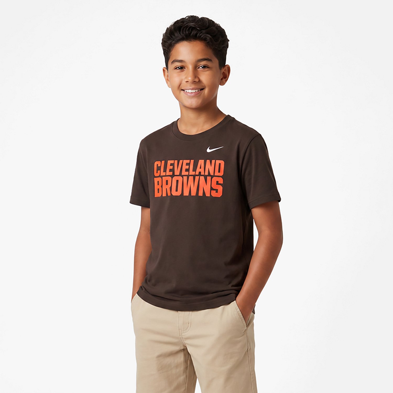 Nike Kids' Cleveland Browns Wordmark Graphic T-shirt - view number 2