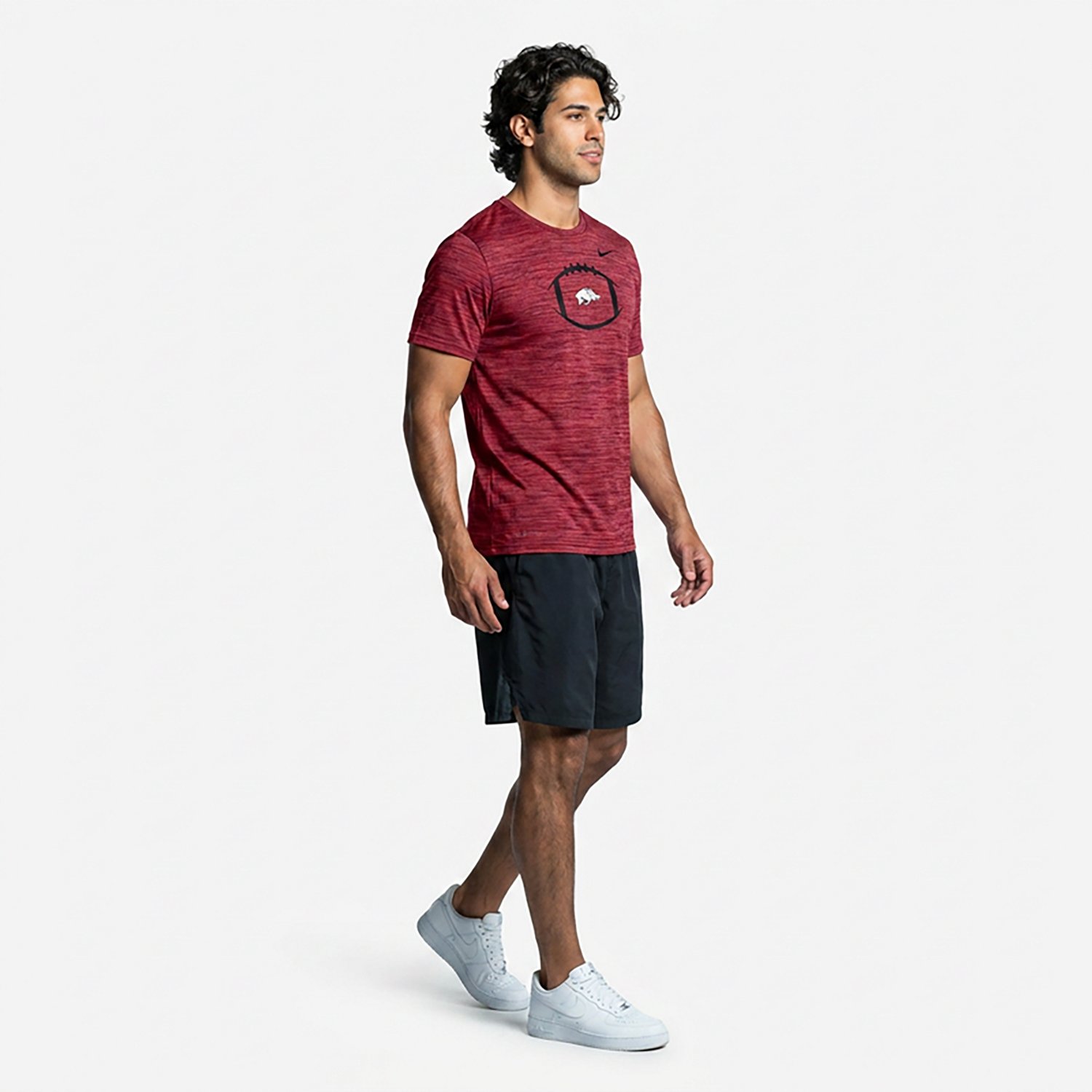 Nike Men's Arkansas Football Velocity Legend Short Sleeve T-shirt - view number 3