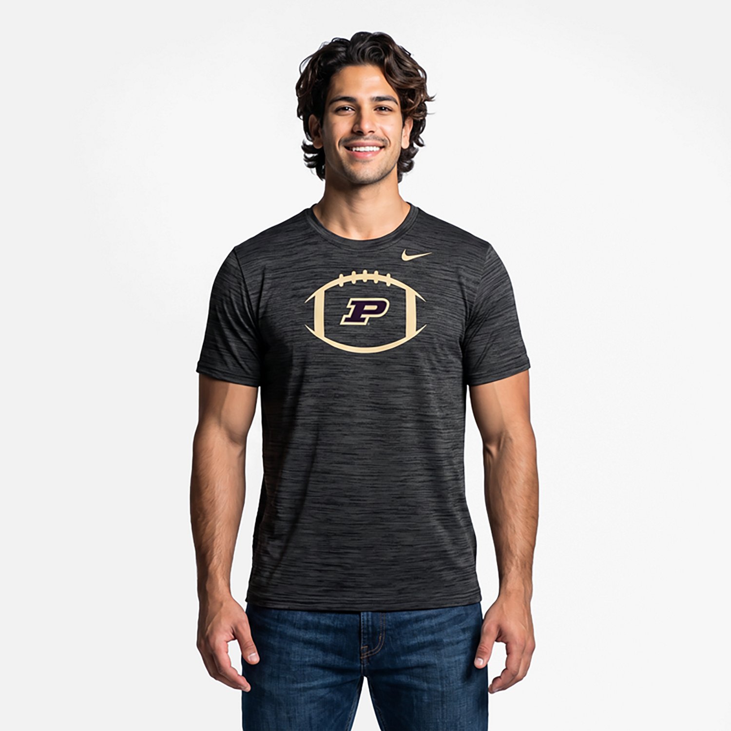 Nike Men's Purdue Football Velocity Legend Short Sleeve T-shirt - view number 2