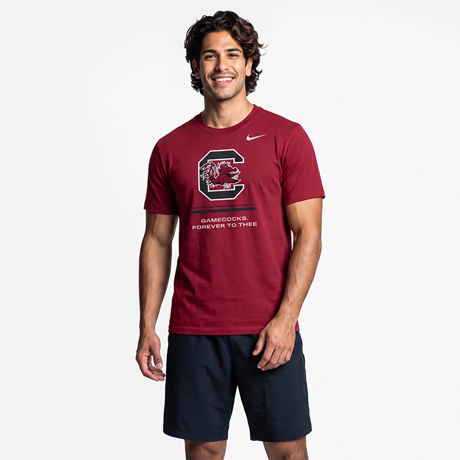 Nike Men's South Carolina Logo Over Bar Dri-FIT Short Sleeve T-shirt - view number 2
