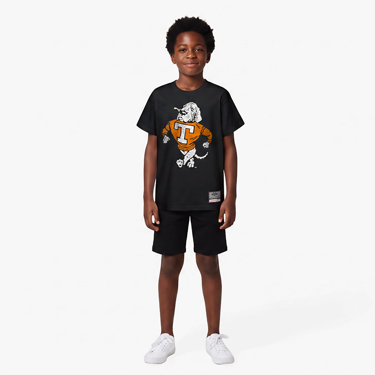 Mitchell & Ness Boys’ Tennessee Volunteers Big Face Mascot Graphic Short Sleeve T‑Shirt