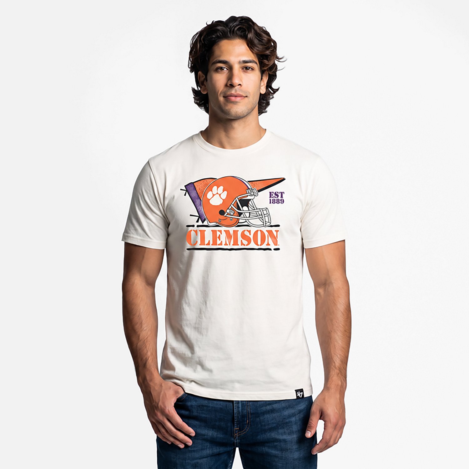 '47 Men's Clemson Vault Motion Field Franklin Short Sleeve T-shirt