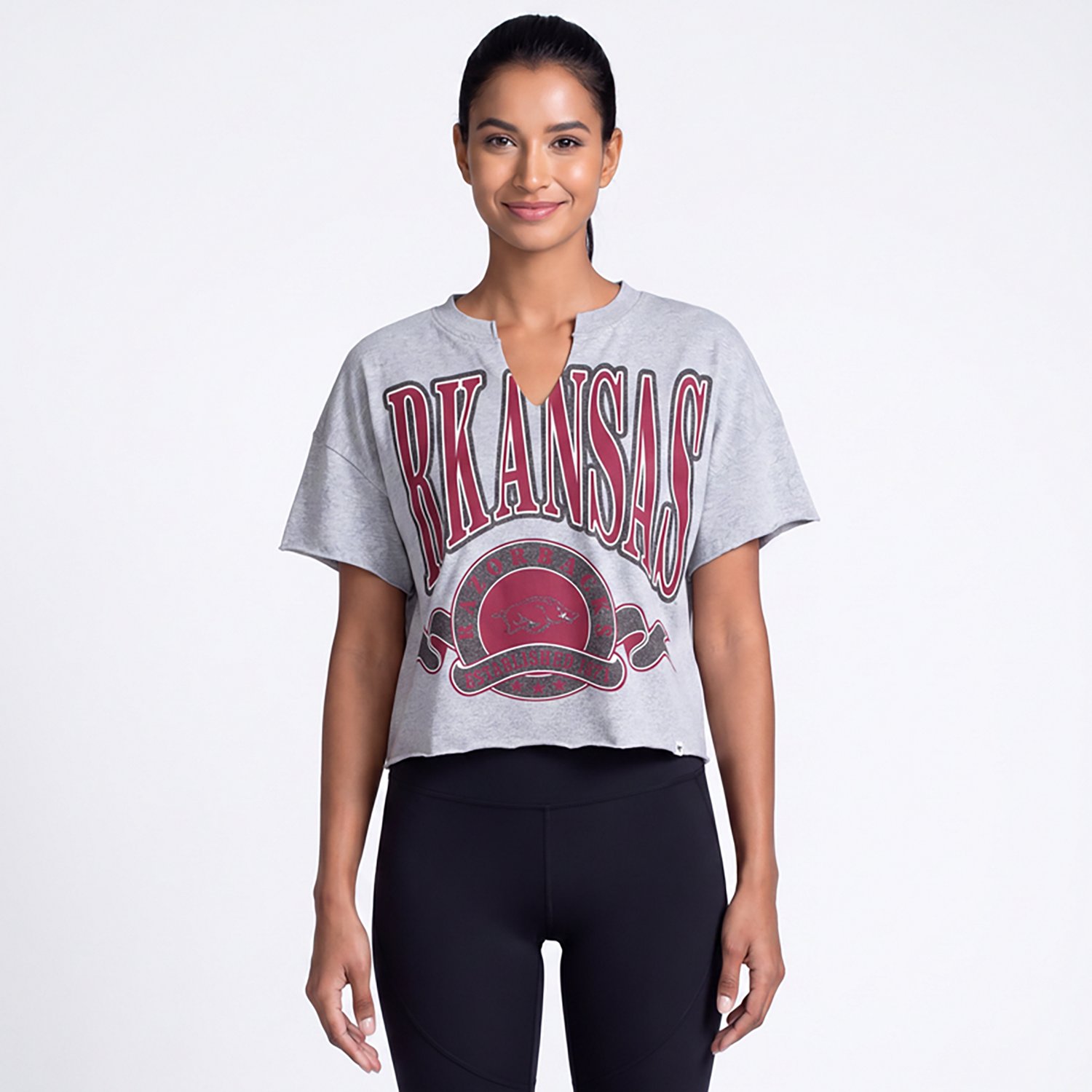 '47 Women's Arkansas Oversized Notch Neck T-Shirt