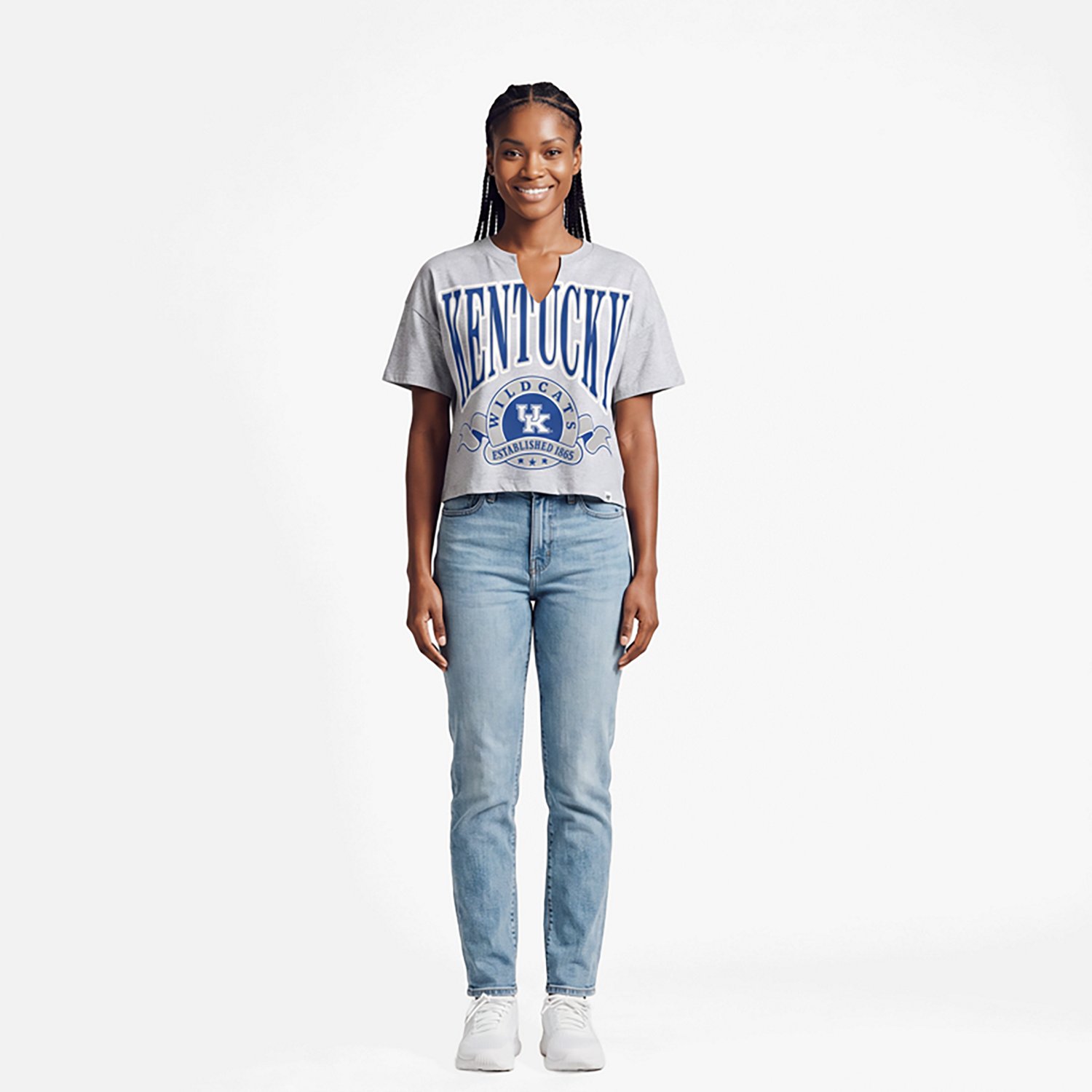 '47 Women's Kentucky Banners Out Oversized Notch Neck Short Sleeve T-shirt