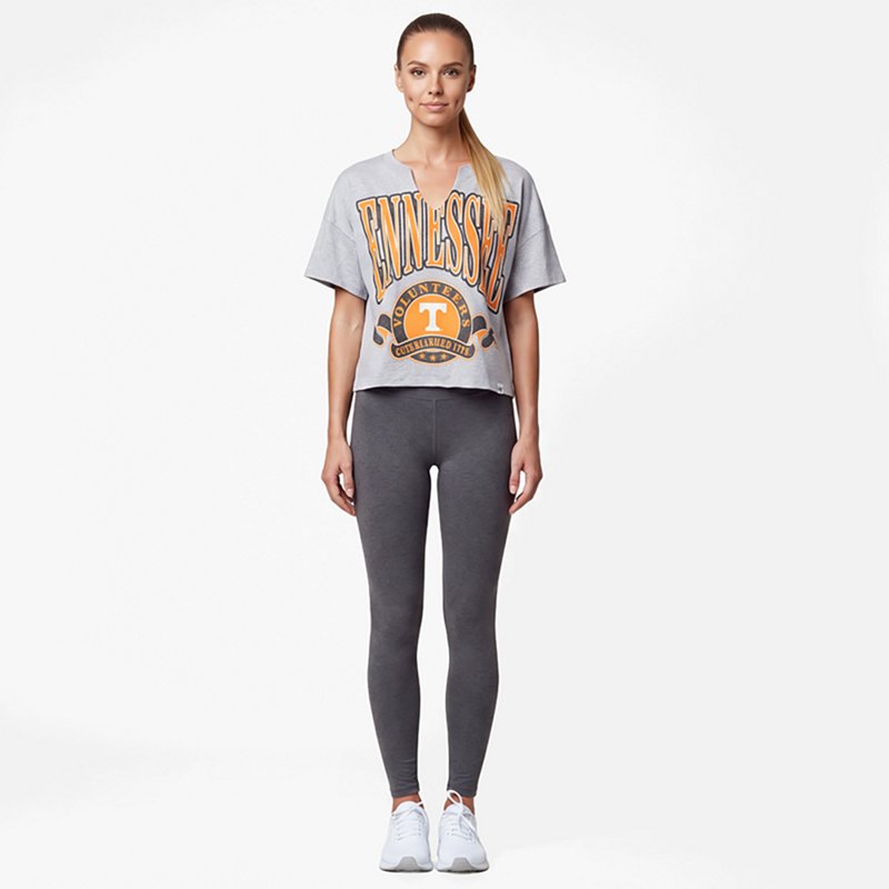 '47 Brand Women's Tennessee Volunteers Banners Out Oversized Notch-Neck T-Shirt - Gray