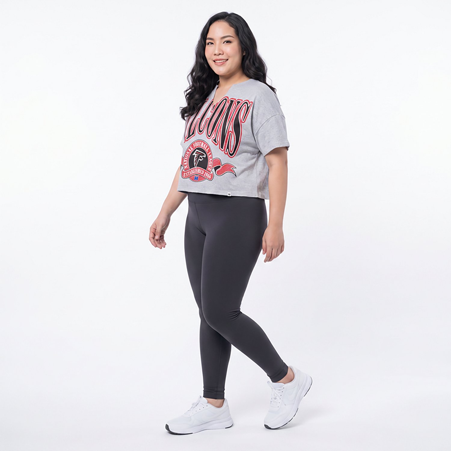 '47 Women's Falcons Banners Out Oversized Notch Neck T-shirt - view number 3