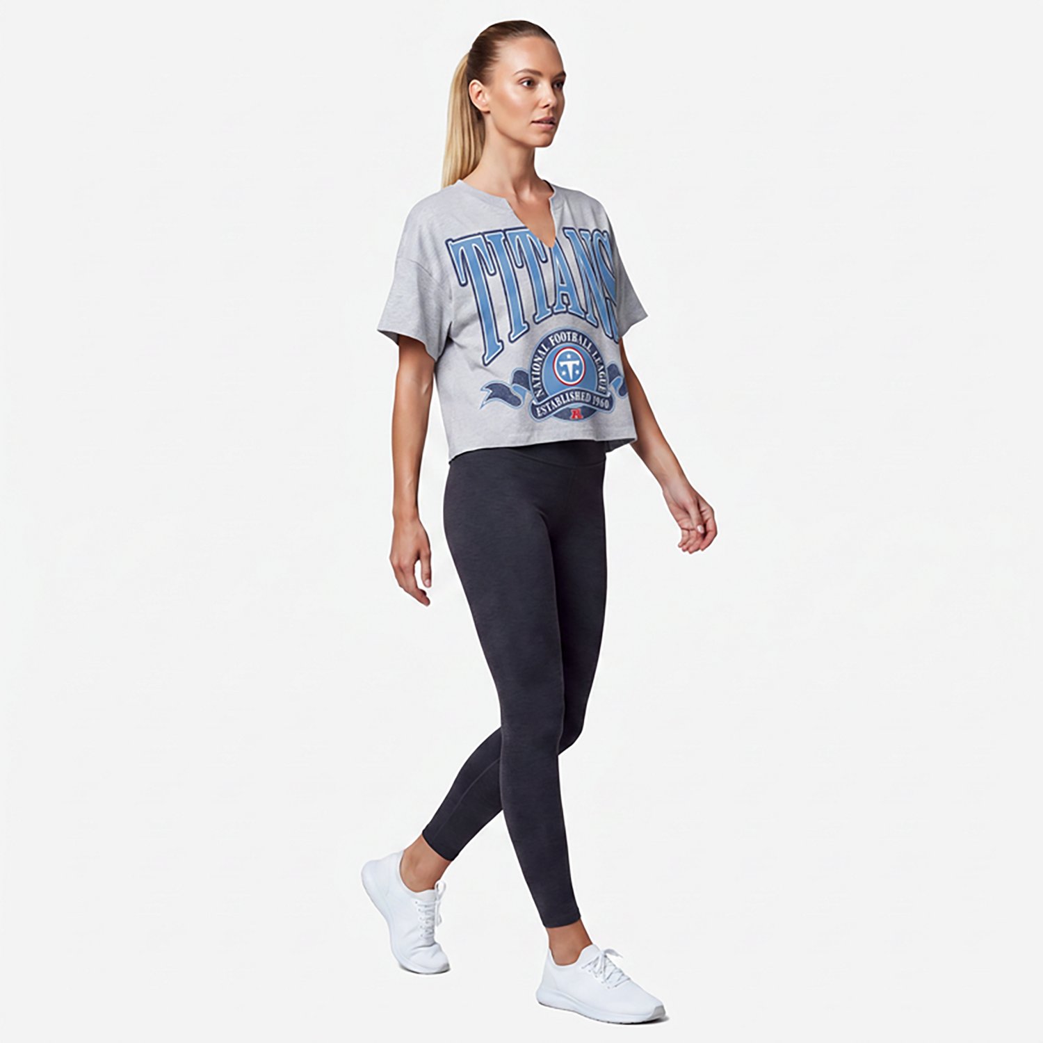 '47 Women's Titans Banners Out Oversized Notch Neck Short Sleeve T-shirt - view number 3