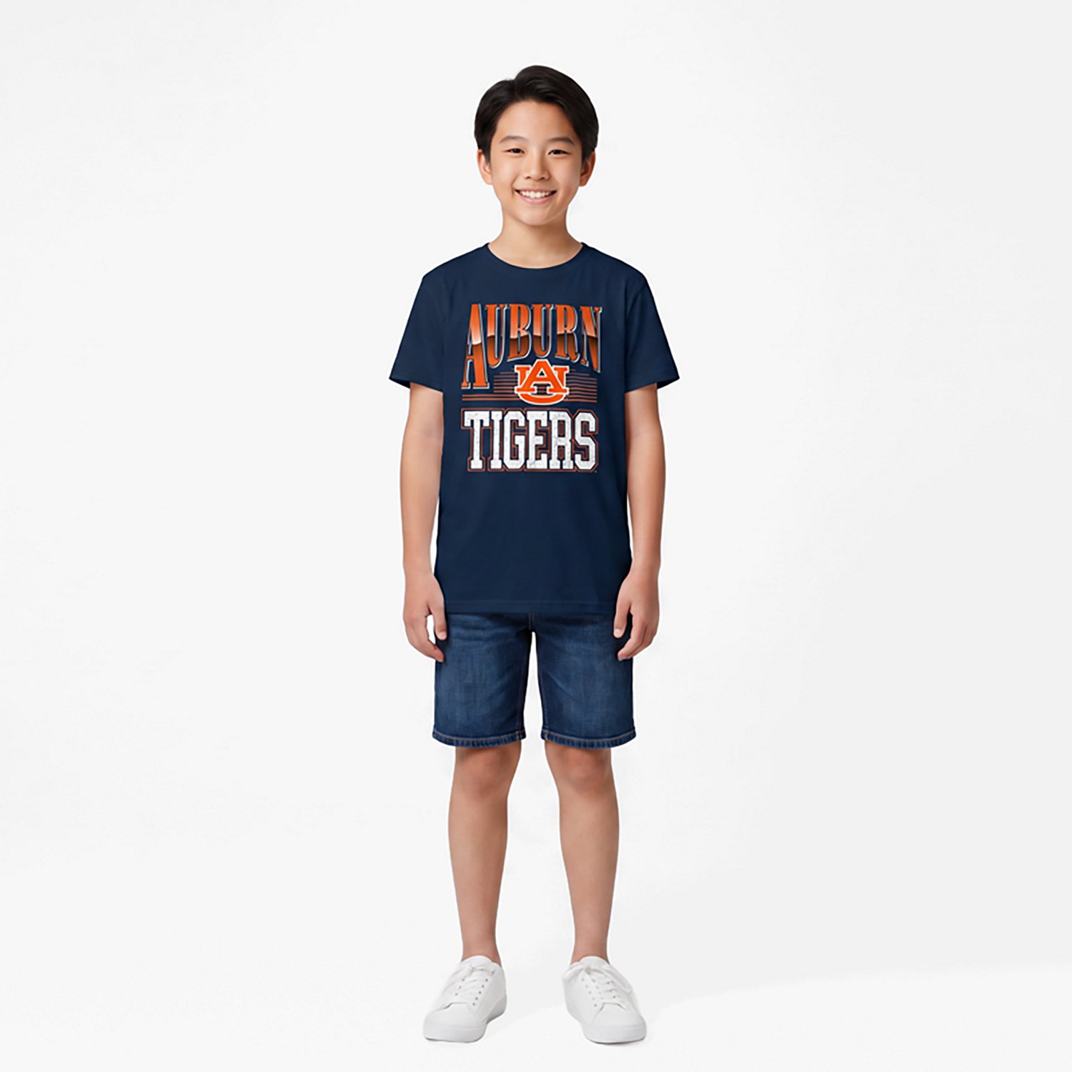 Outerstuff Boys' Auburn University Chrome Header Graphic T-shirt
