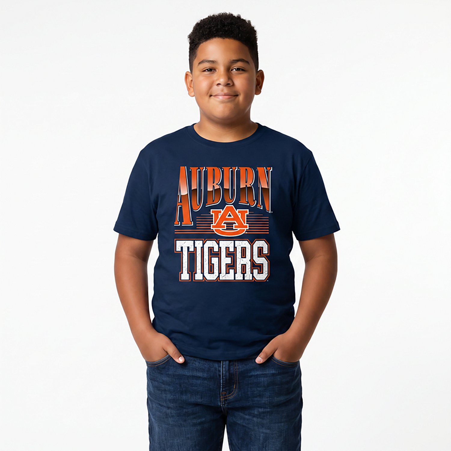 Outerstuff Boys' Auburn University Chrome Header Graphic T-shirt - view number 2