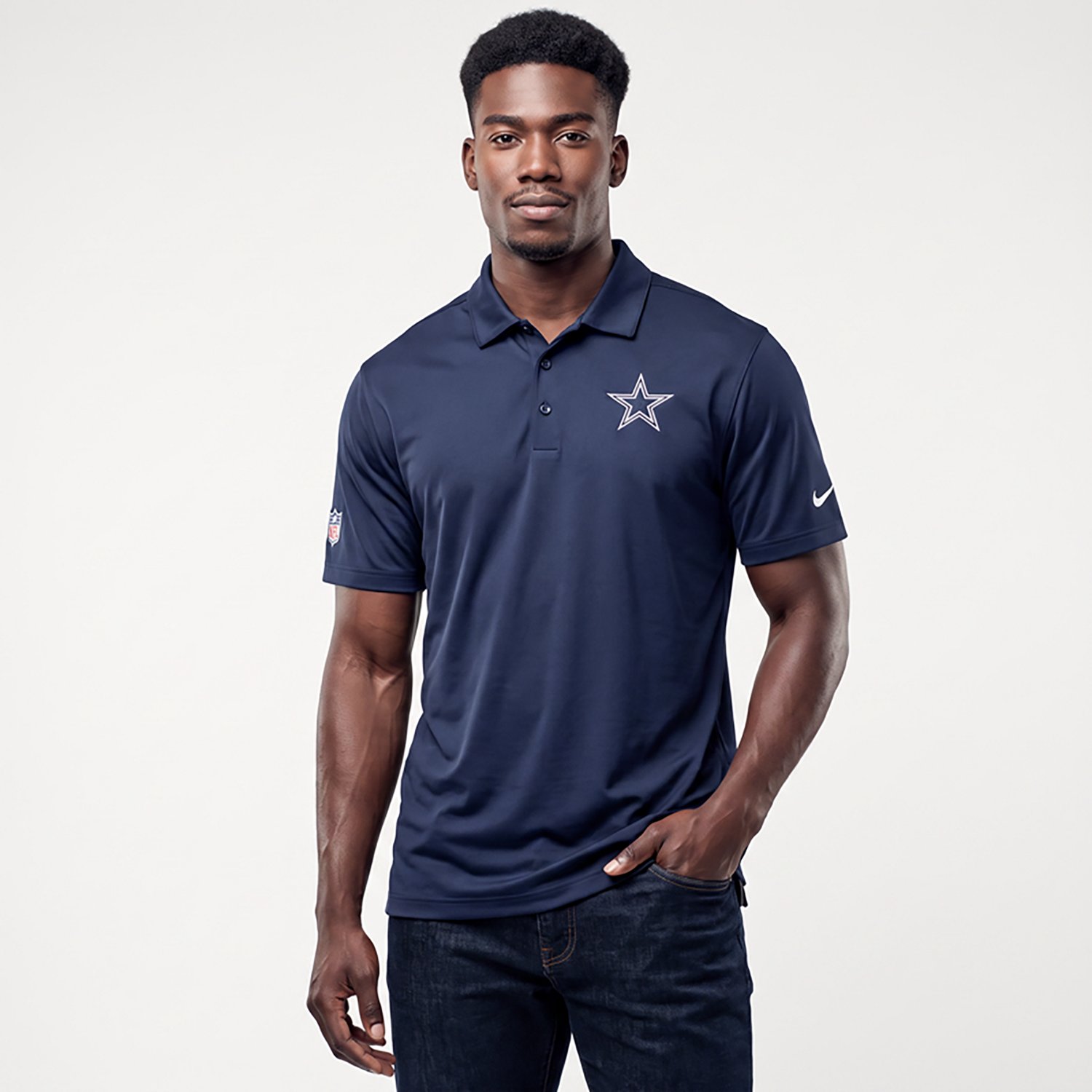Nike Men's Dallas Cowboys Dri-FIT Tour Polo Shirt - view number 2