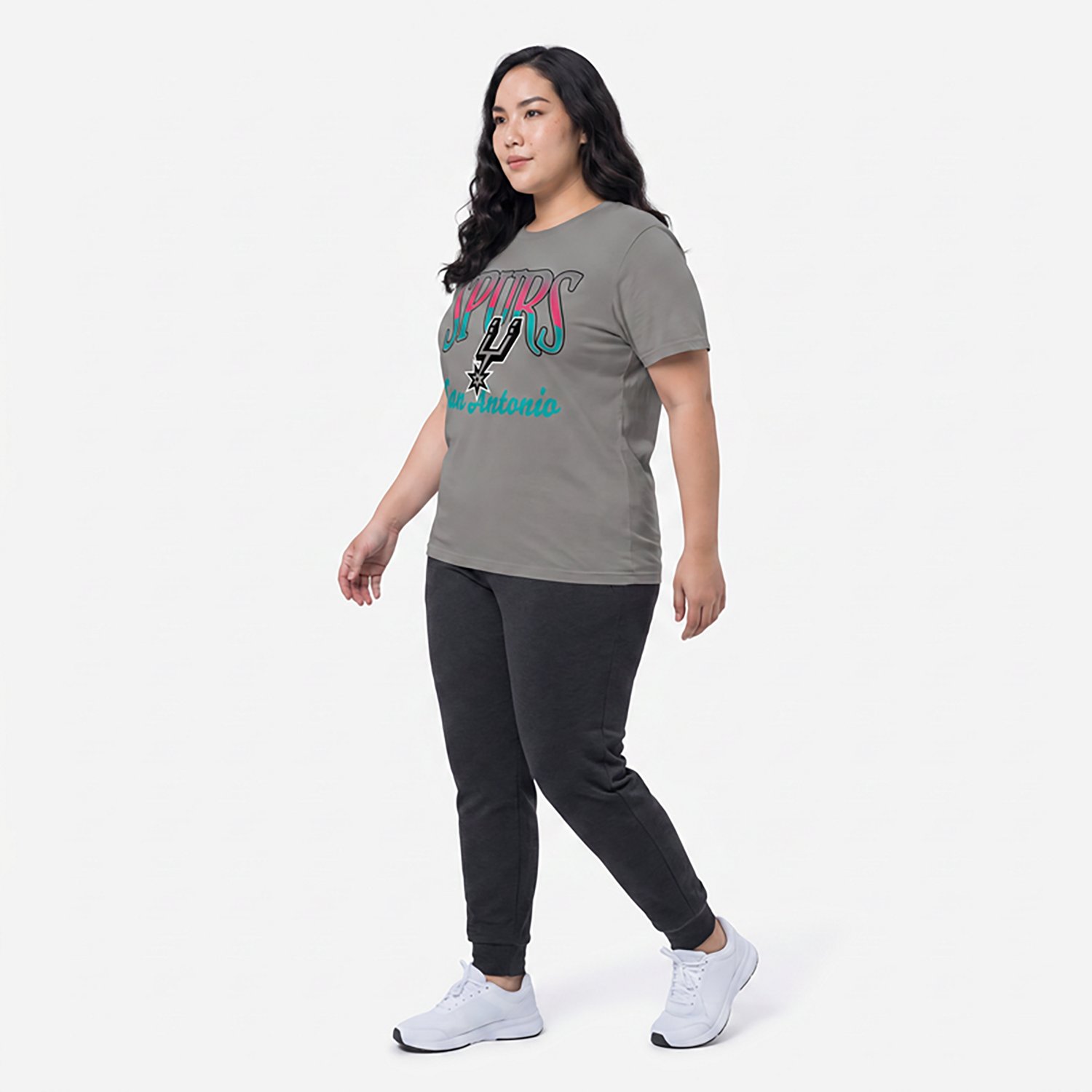 Stadium Essentials Women's Spurs Sky High Short Sleeve Tee - view number 3