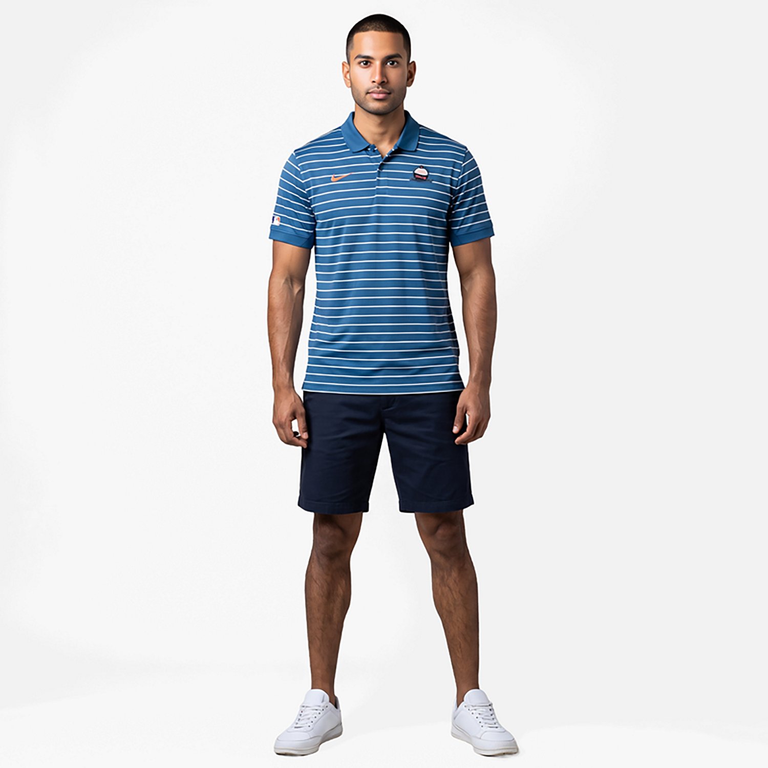 Nike Milwaukee Brewers 2026 City Connect Authentic Collection Striped Victory Dri-FIT Polo