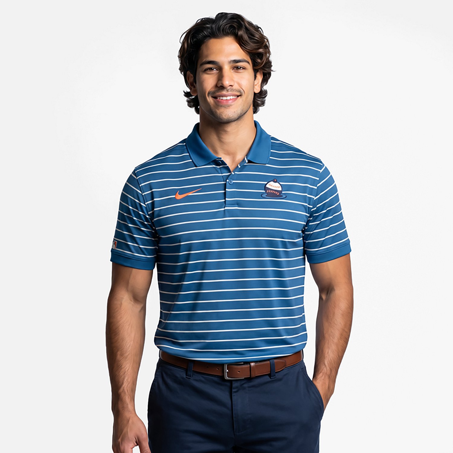 Nike Milwaukee Brewers 2026 City Connect Authentic Collection Striped Victory Dri-FIT Polo - view number 2