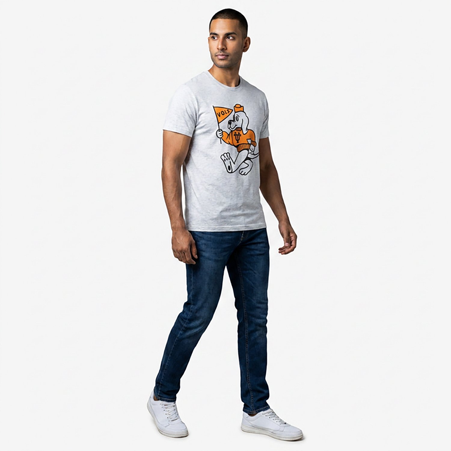 Homefield Men's University of Tennessee Retro Smokey Cartoon Short Sleeve T-shirt