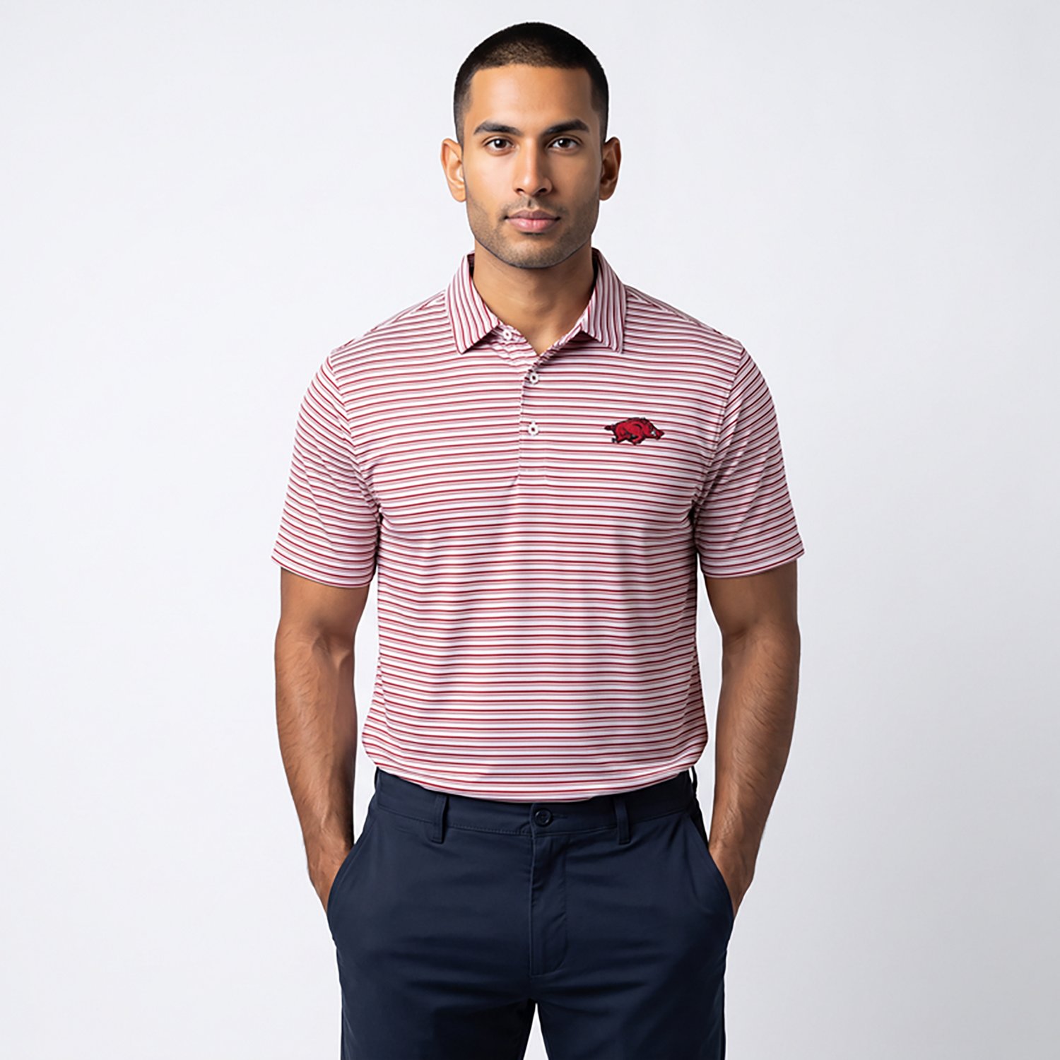 Antigua Men's University of Arkansas Streamline Polo Shirt - view number 2