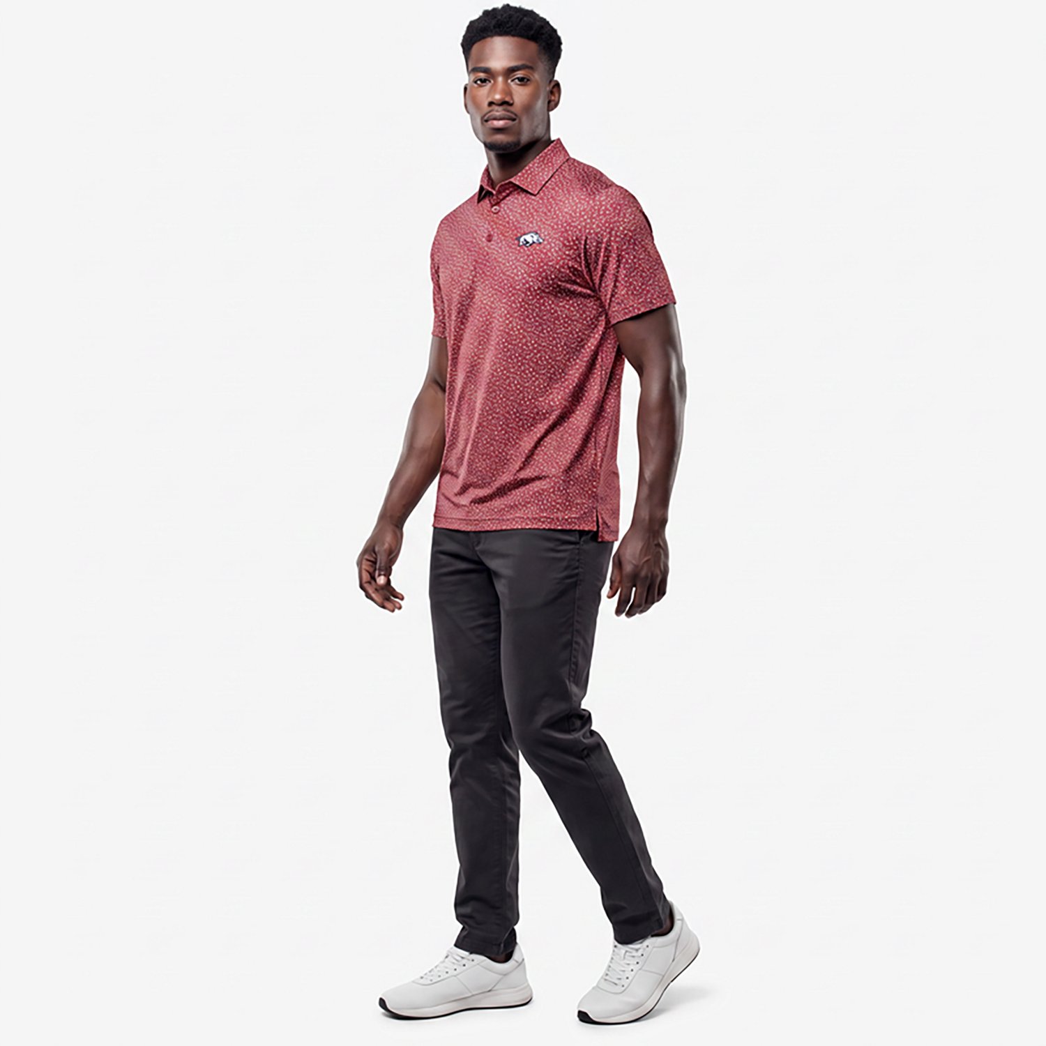 Antigua Men's University of Arkansas Vigorous Polo Shirt - view number 3