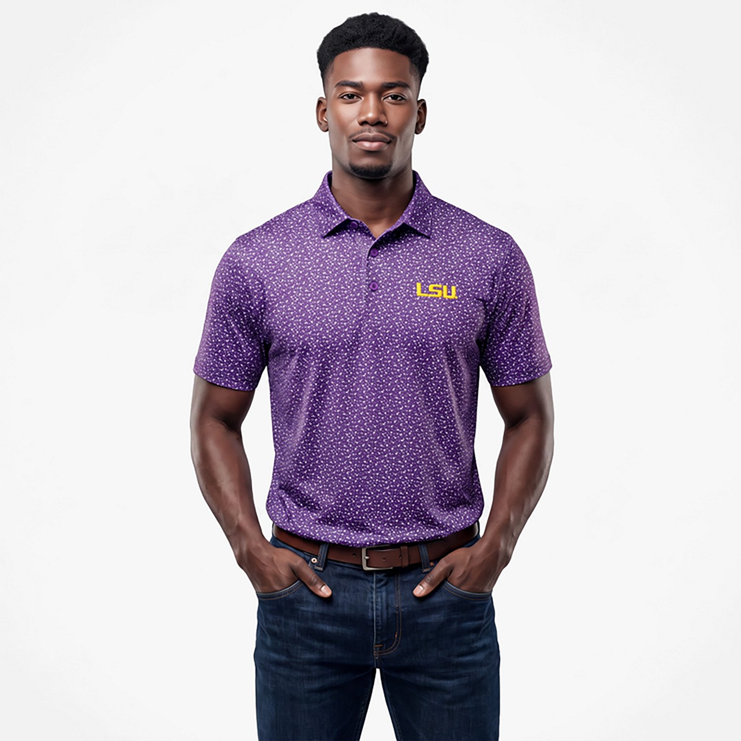 Antigua Men's Louisiana State University Vigorous Polo Shirt - view number 2