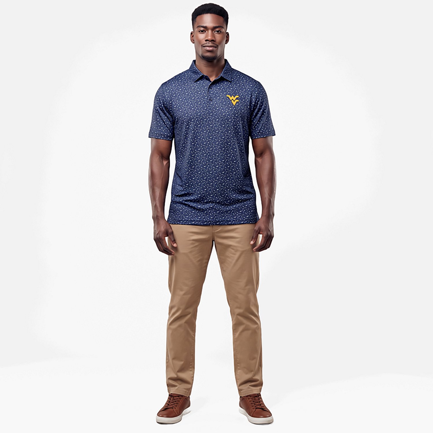 Antigua Men's West Virginia University Vigorous Polo Shirt