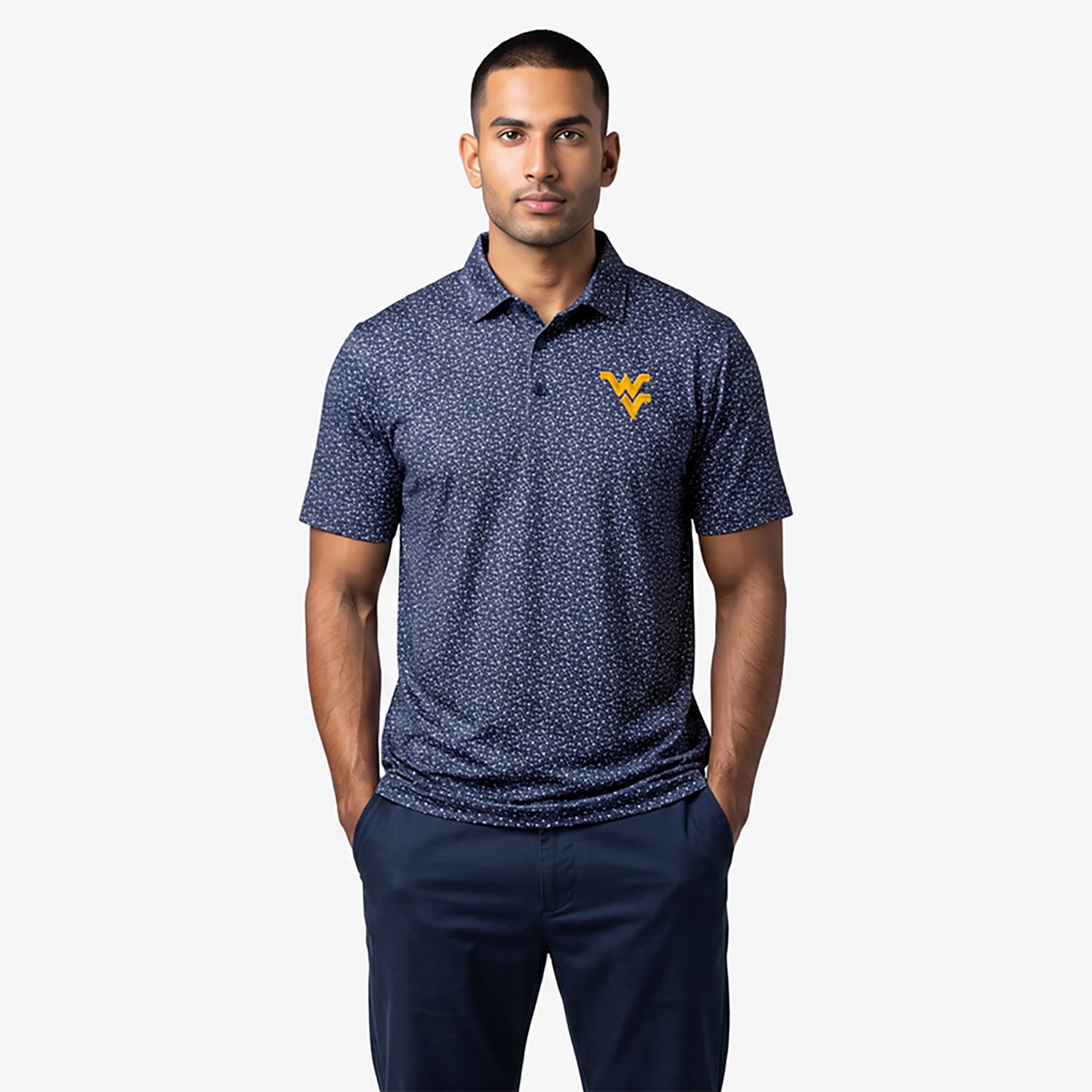 Antigua Men's West Virginia University Vigorous Polo Shirt - view number 2
