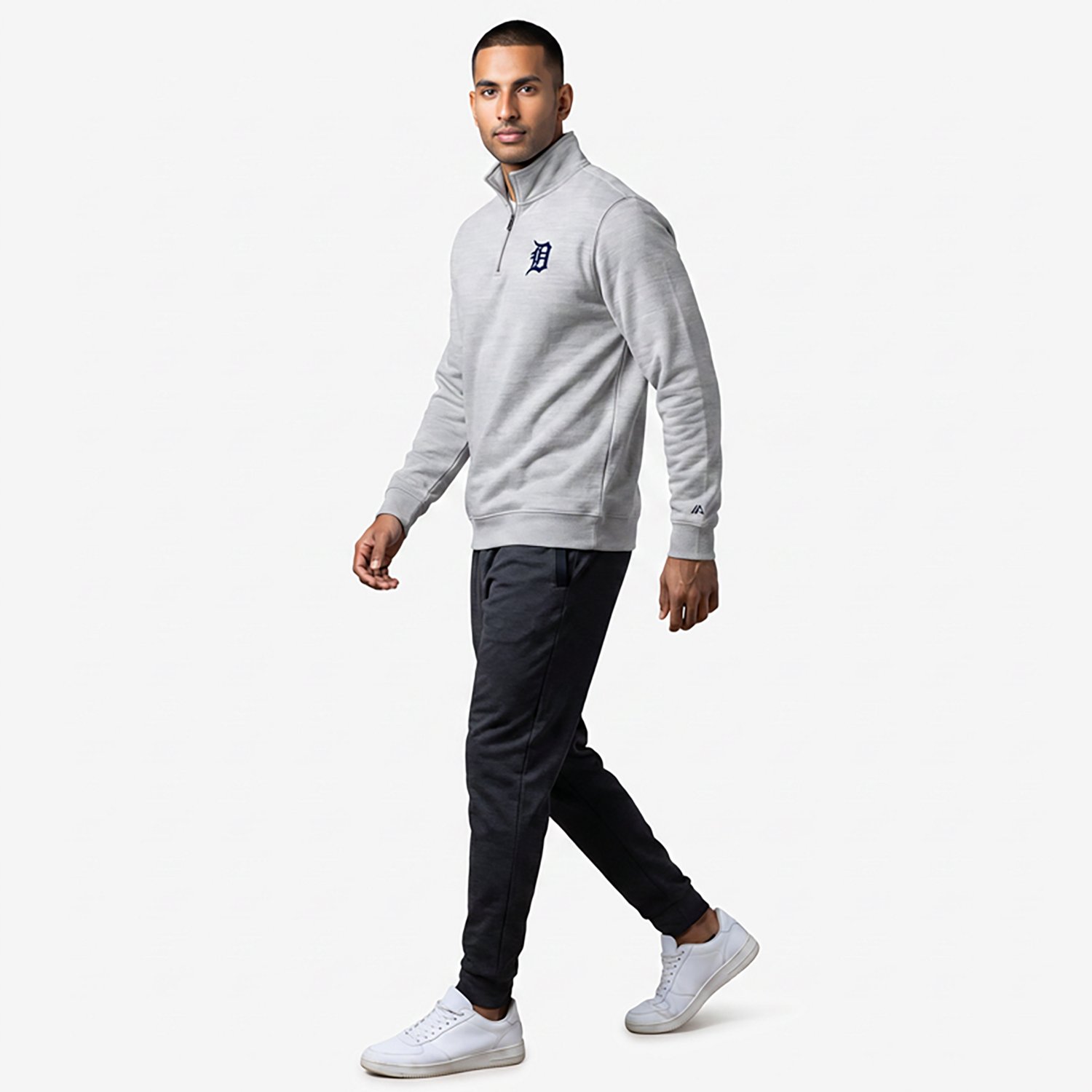 Antigua Detroit Tigers Victory Quarter-Zip Pullover Top