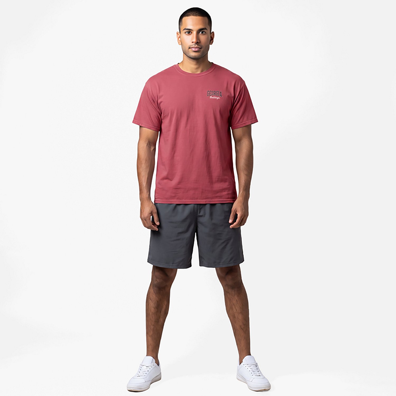 Comfort Wash Men's University of Georgia Bulldog Flag Short Sleeve T-Shirt