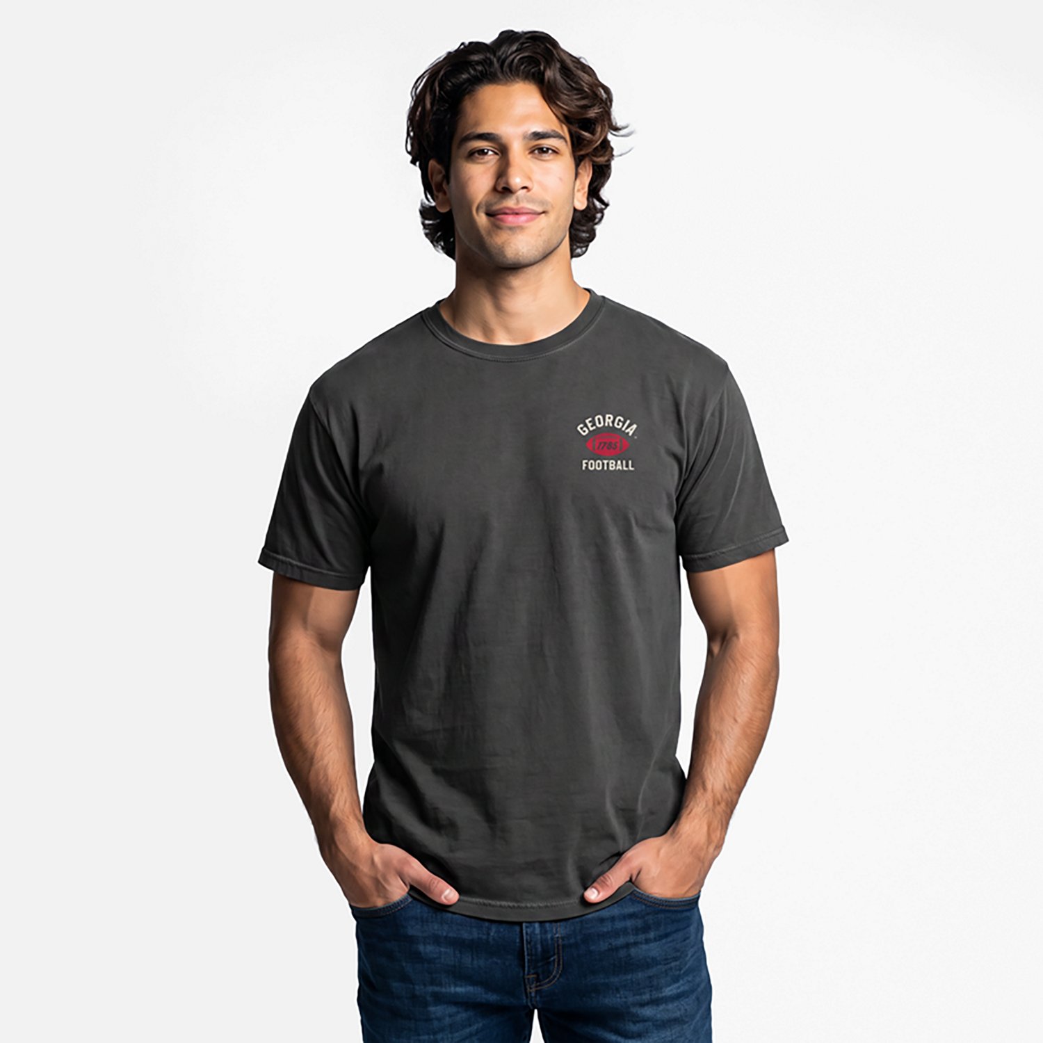 Comfort Wash Men's University of Georgia Mascot Football Short Sleeve T-Shirt - view number 2