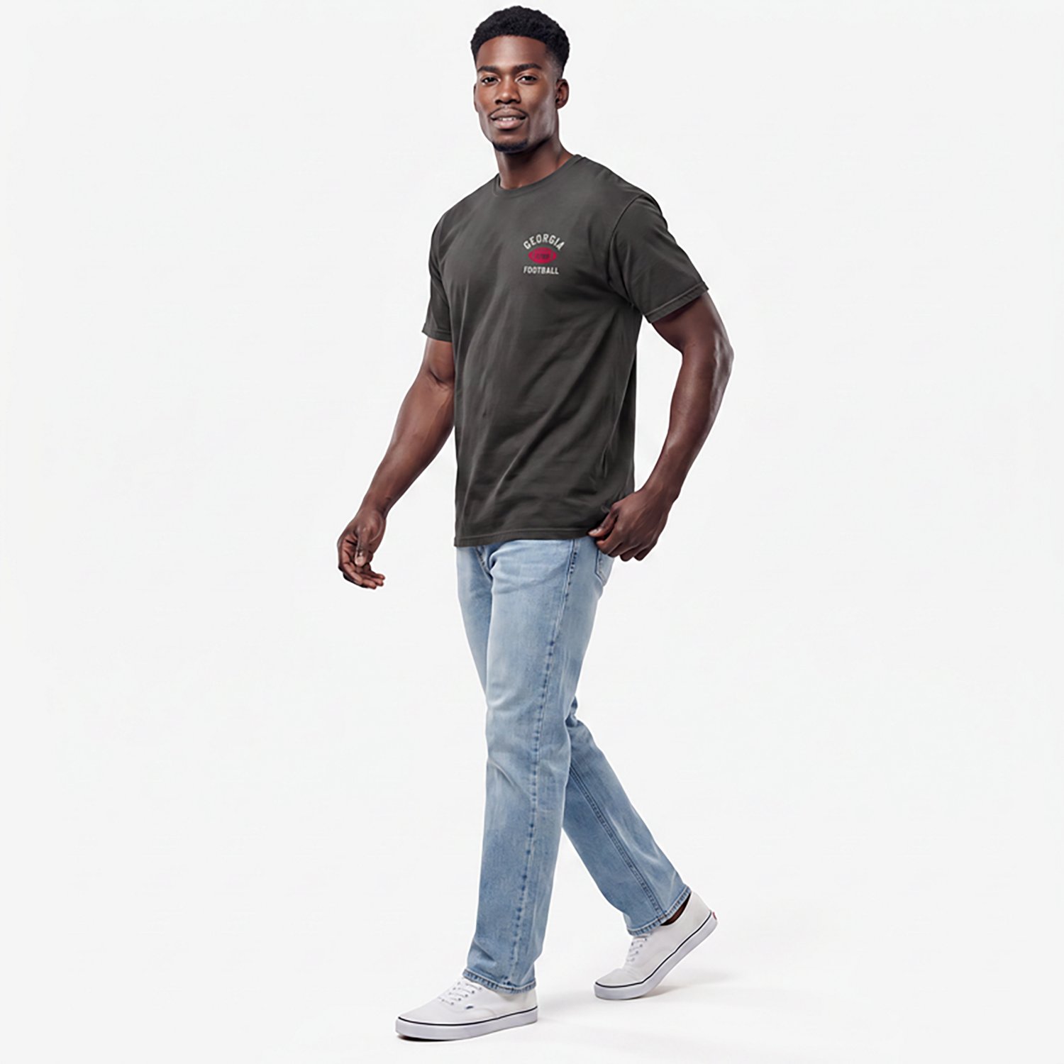 Comfort Wash Men's University of Georgia Mascot Football Short Sleeve T-Shirt - view number 3