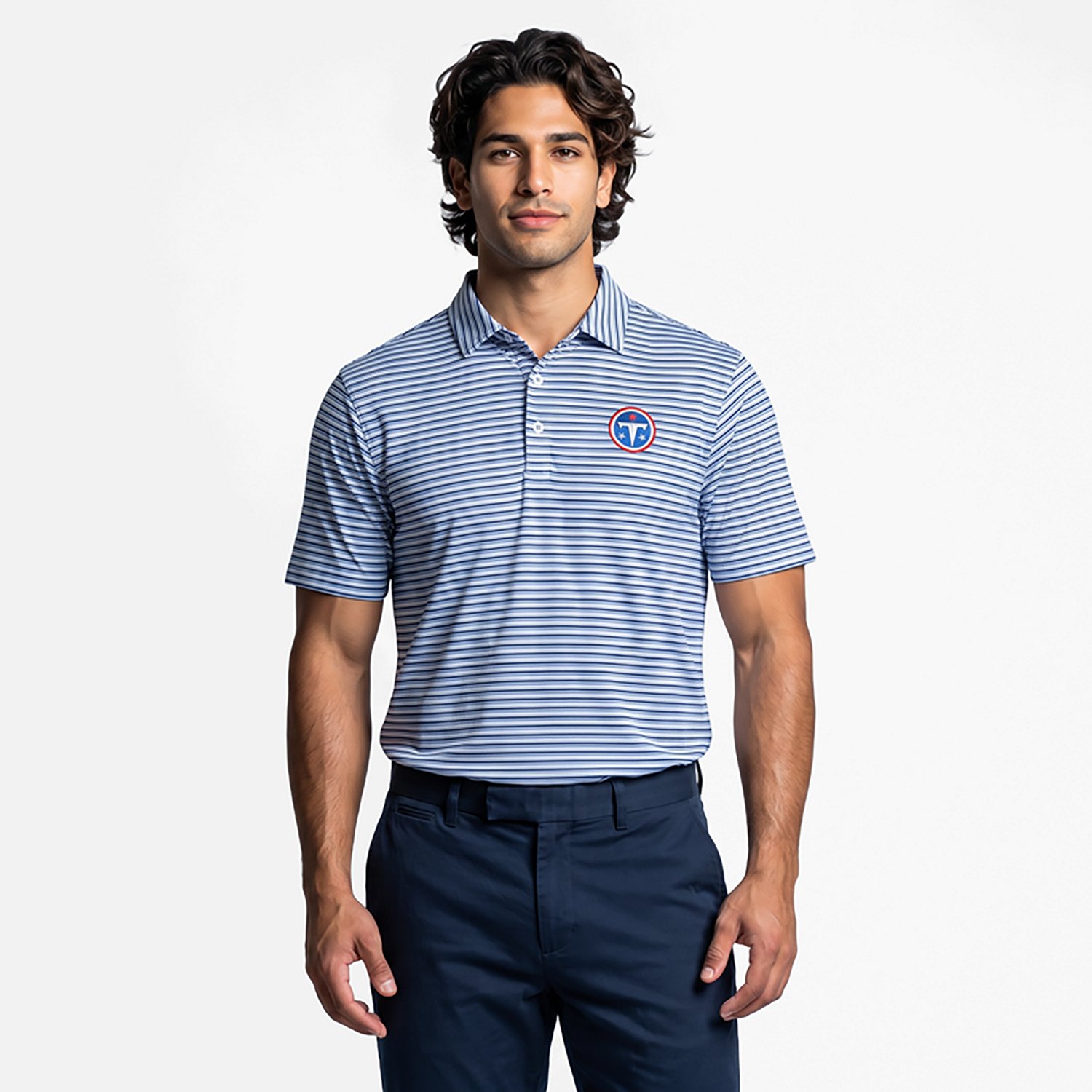 Antigua Men's Tennessee Titans Streamline Polo Shirt - view number 2