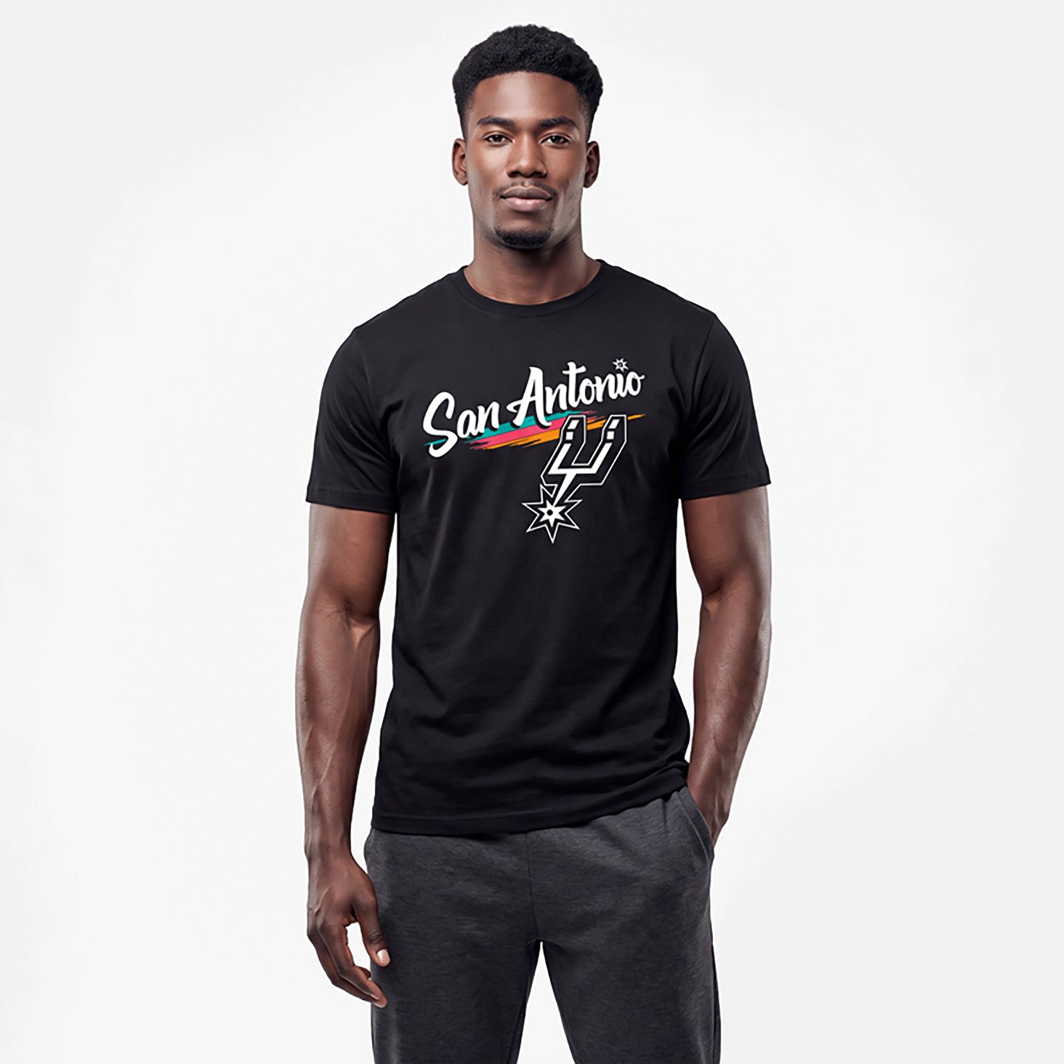 Something Inked Men's San Antonio Spurs Script T-Shirt - view number 2