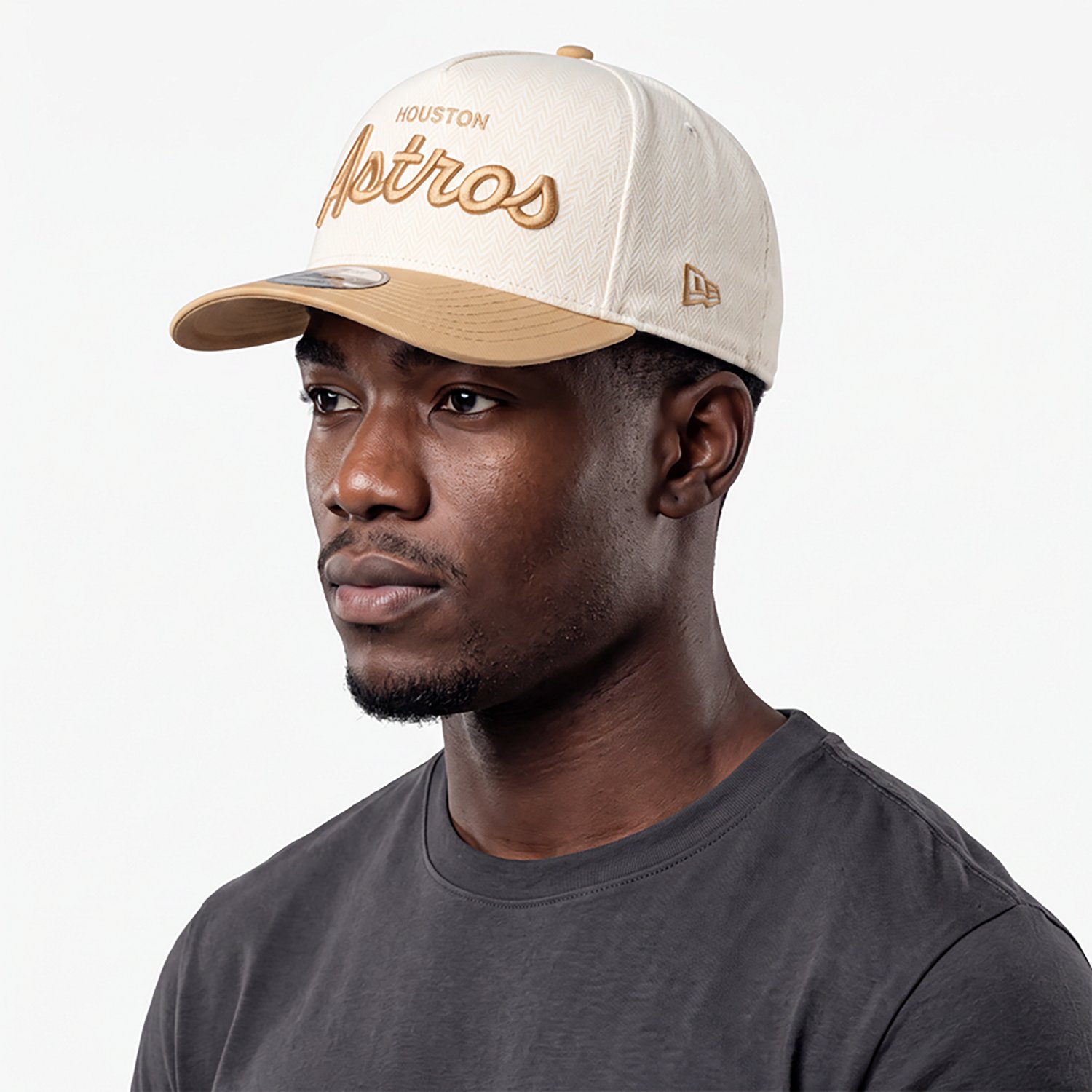 New Era Houston Astros Herringbone 9FIFTY A-Frame Snapback Hat