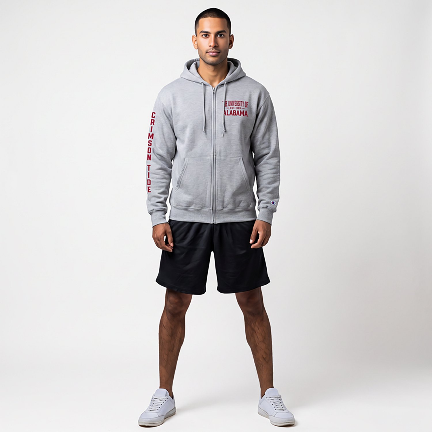 Champion Alabama Crimson Tide Varsity Powerblend Full-Zip Fleece Hoodie