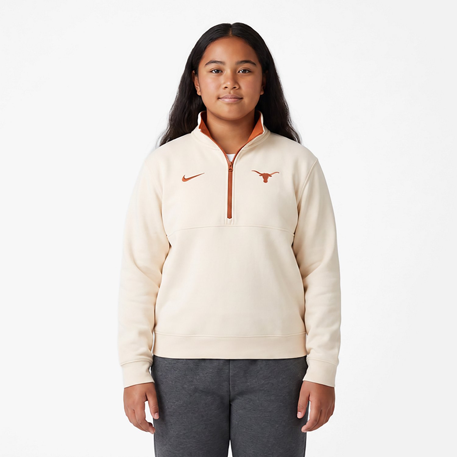 Nike Texas Longhorns Primetime Club Fleece Half-Zip Pullover - view number 2