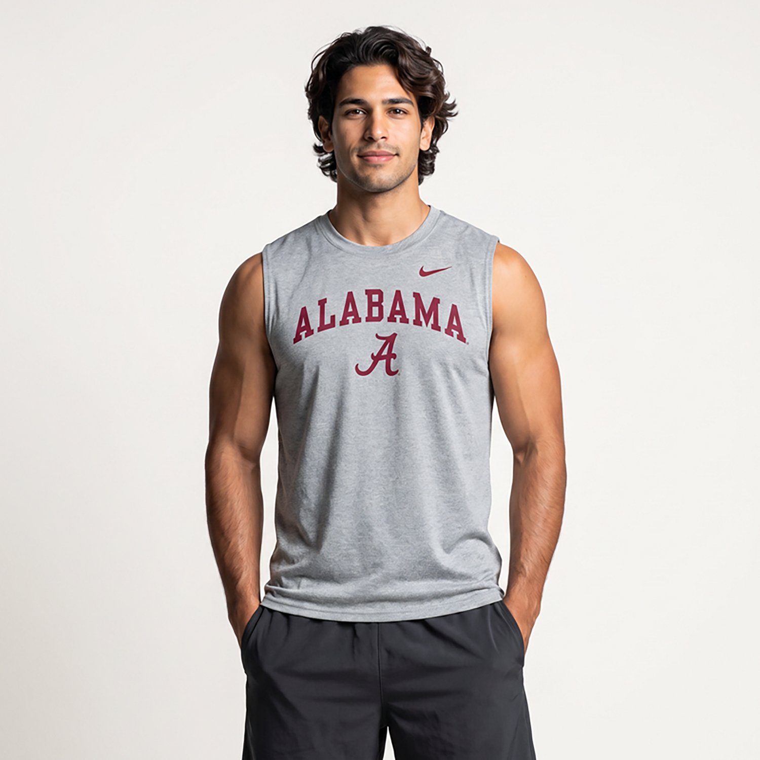 Nike Alabama Crimson Tide Primetime Legend Arch Dri-FIT Muscle Tank Top - view number 2
