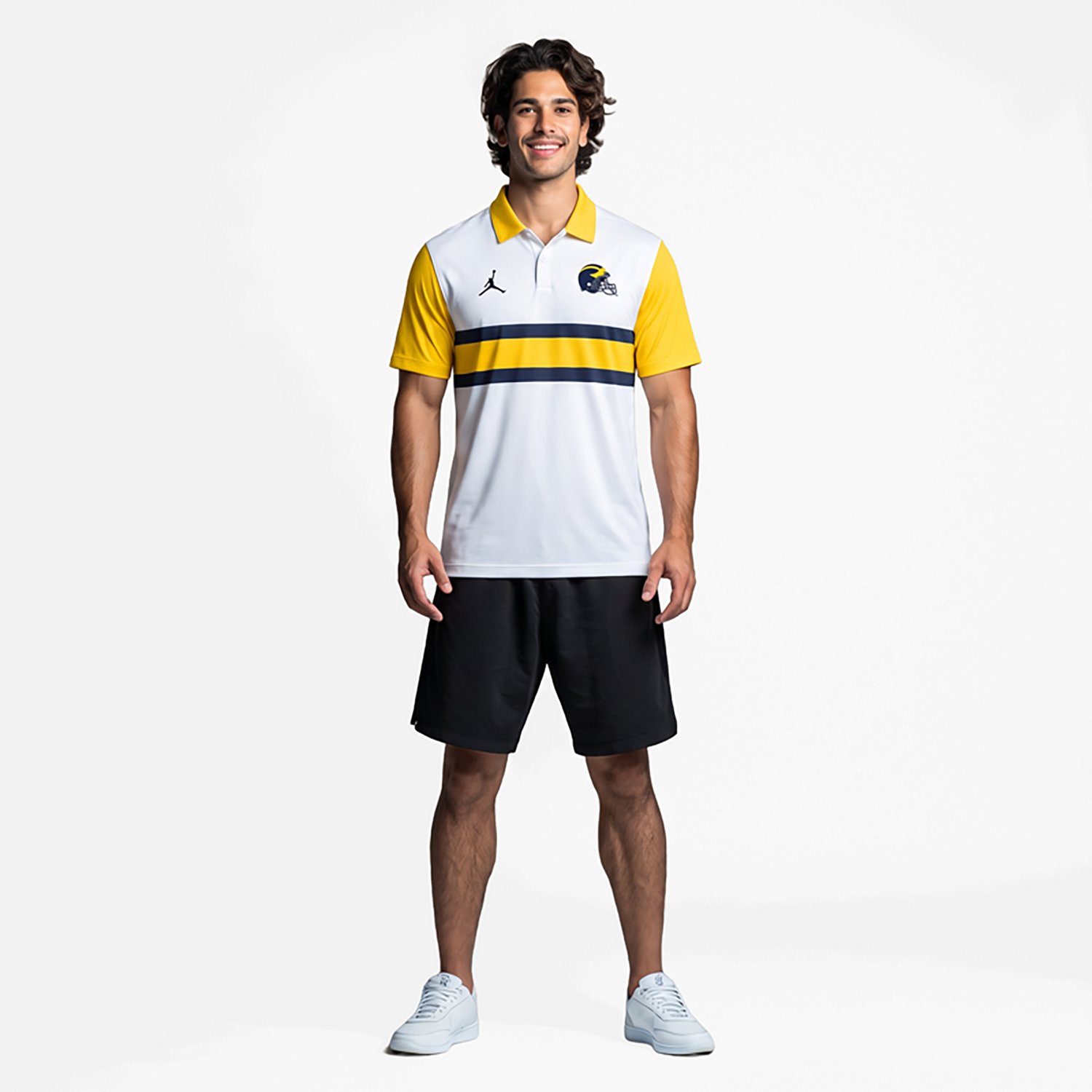 Jordan Brand Maize Michigan Wolverines Athletic Prep Alt Logo Vapor Dri-FIT Polo