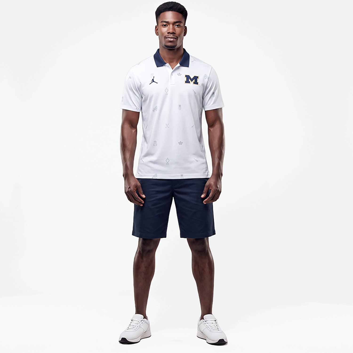 Jordan Brand Michigan Wolverines Vapor Pattern Dri-FIT Polo