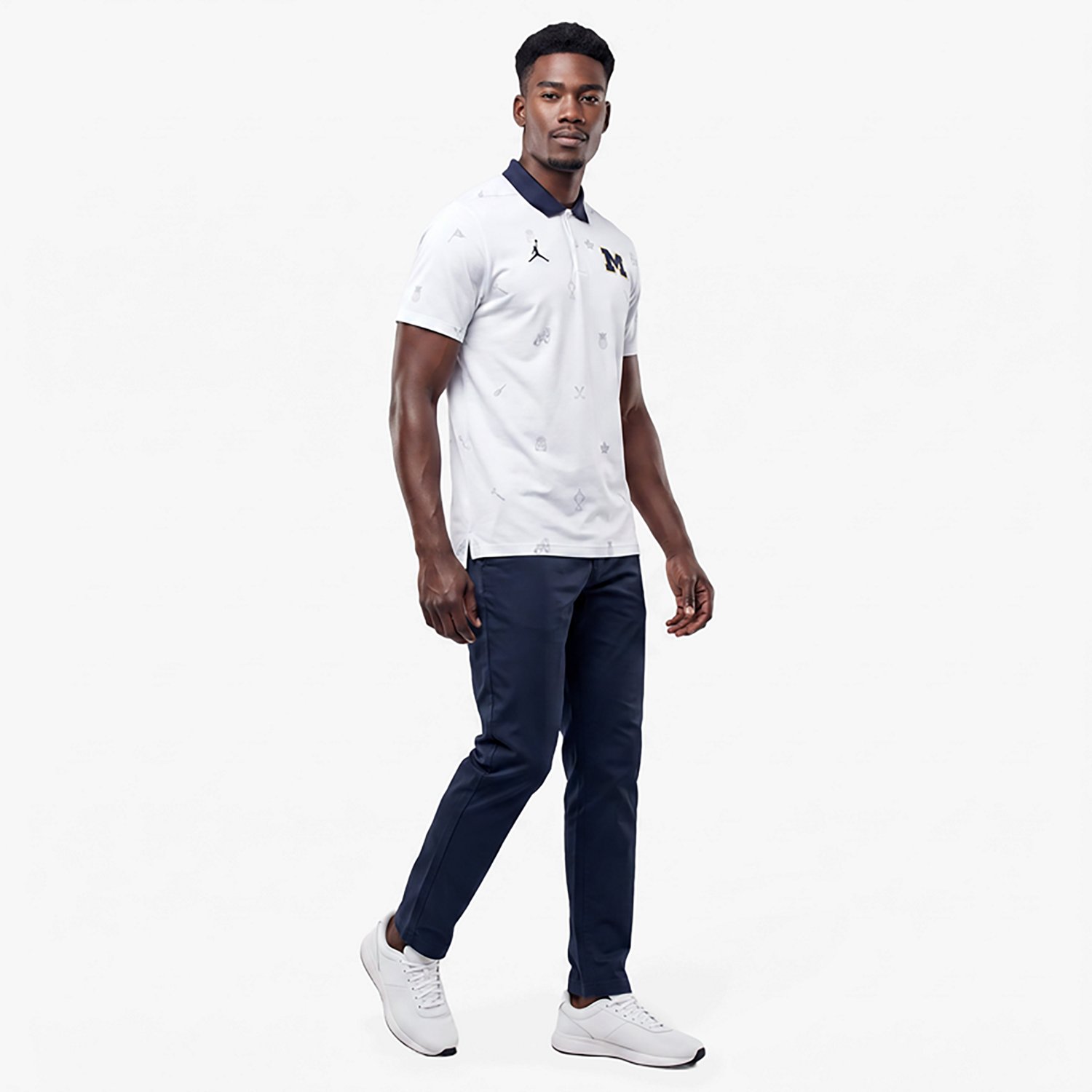 Jordan Brand Michigan Wolverines Vapor Pattern Dri-FIT Polo - view number 3