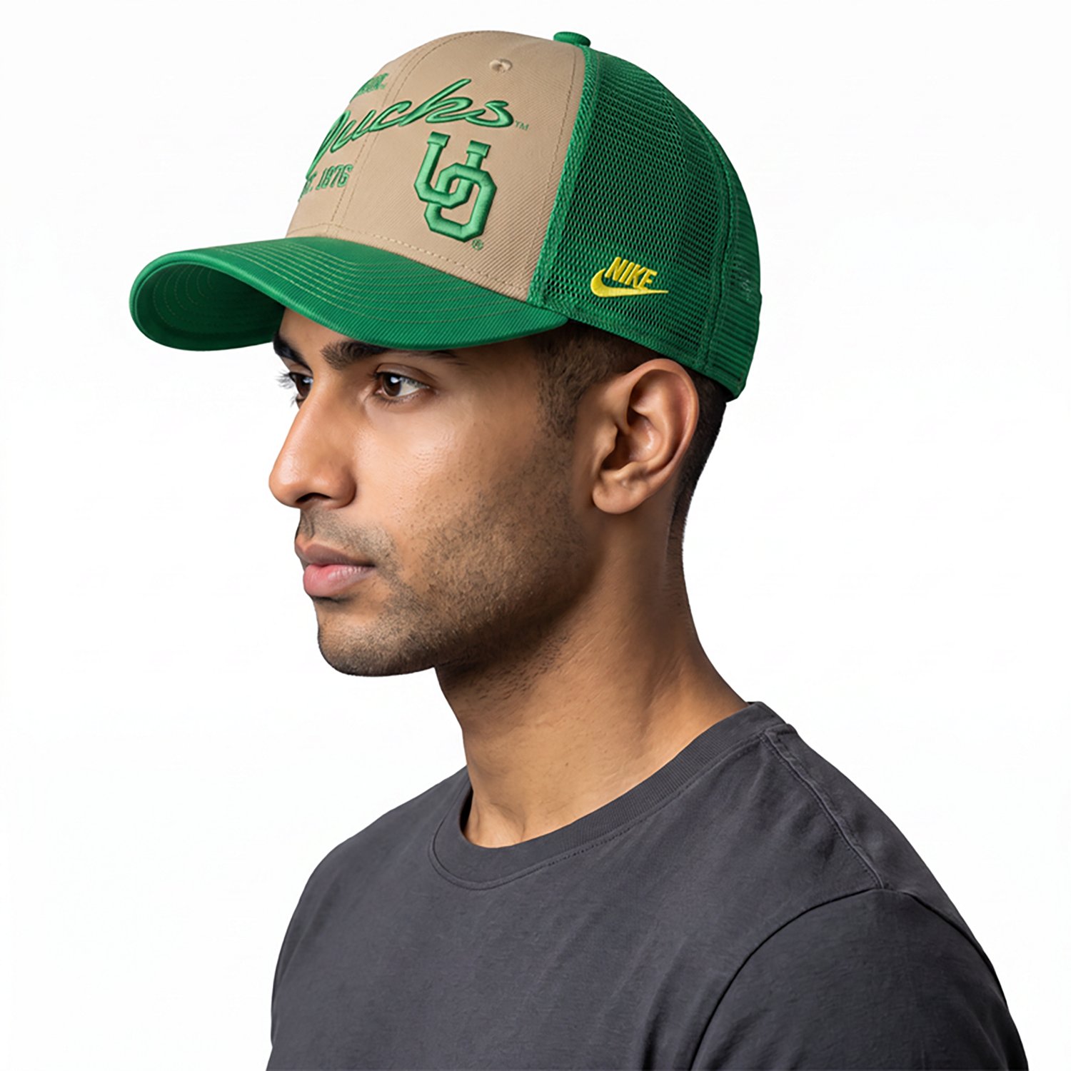 Unisex Nike Green Oregon Ducks Legacy Rise Trucker Adjustable Hat - view number 2