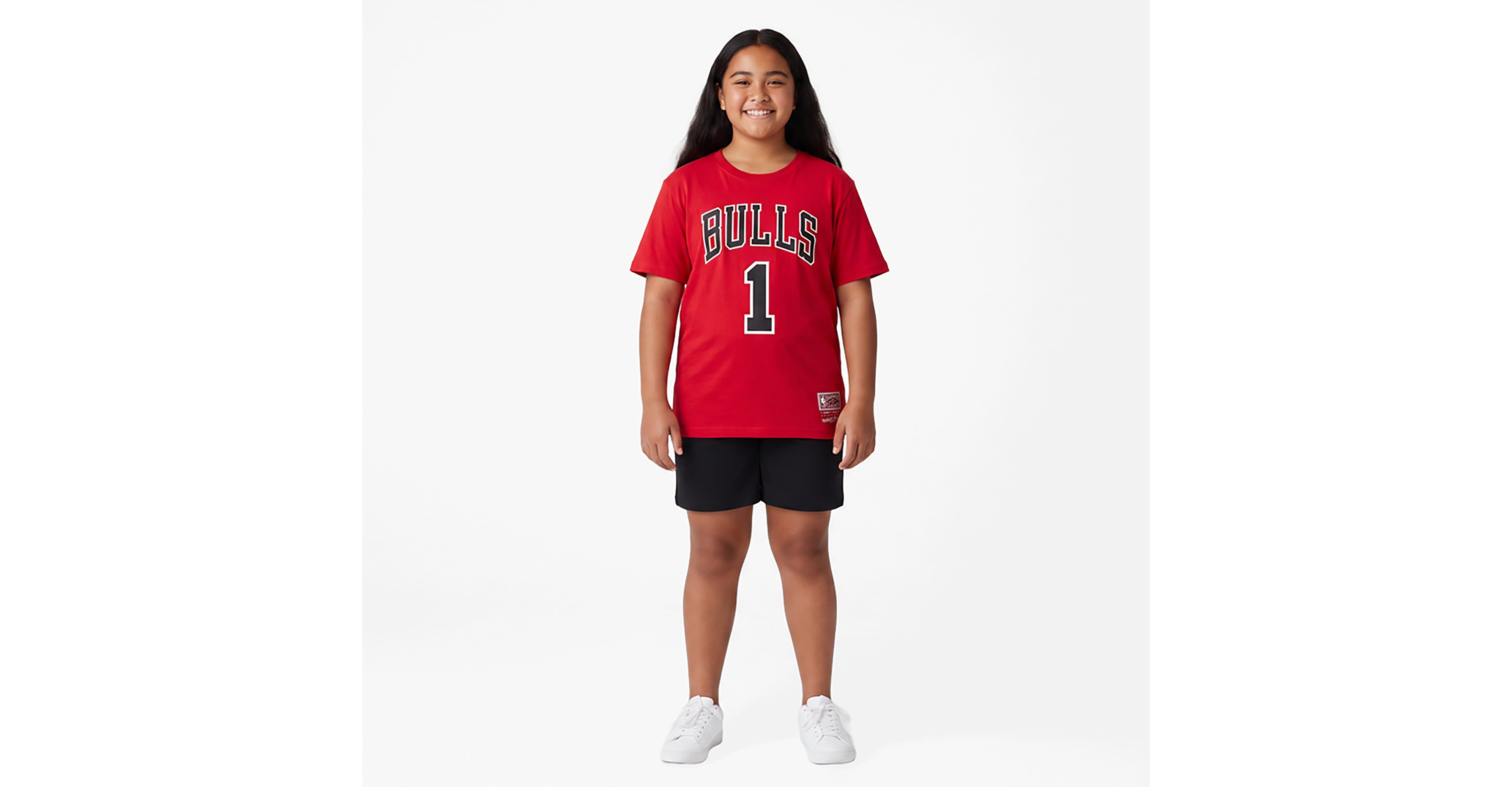 Youth Mitchell  Ness Derrick Chicago Bulls Hardwood Classics Name Number T-Shirt