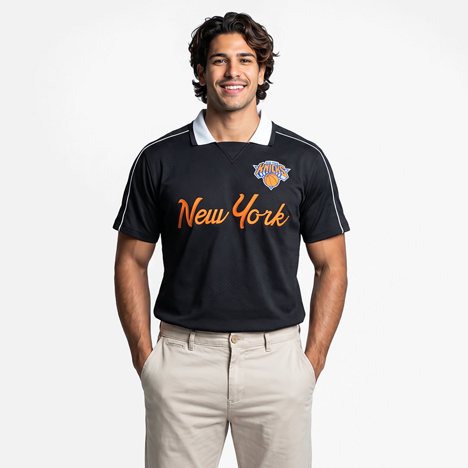Mitchell  Ness New York Knicks Polo Jersey