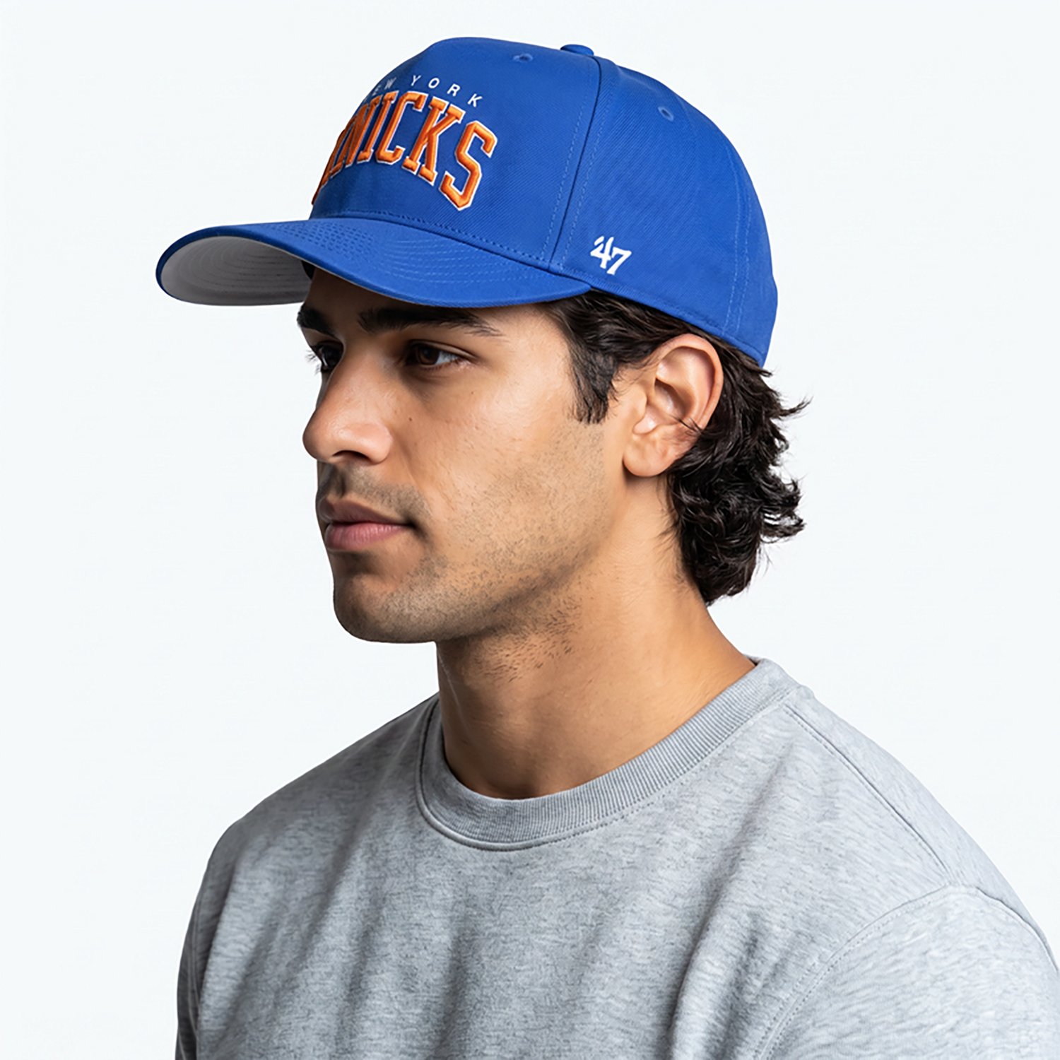 '47 New York Knicks Block Arch Hitch Adjustable Hat - view number 2