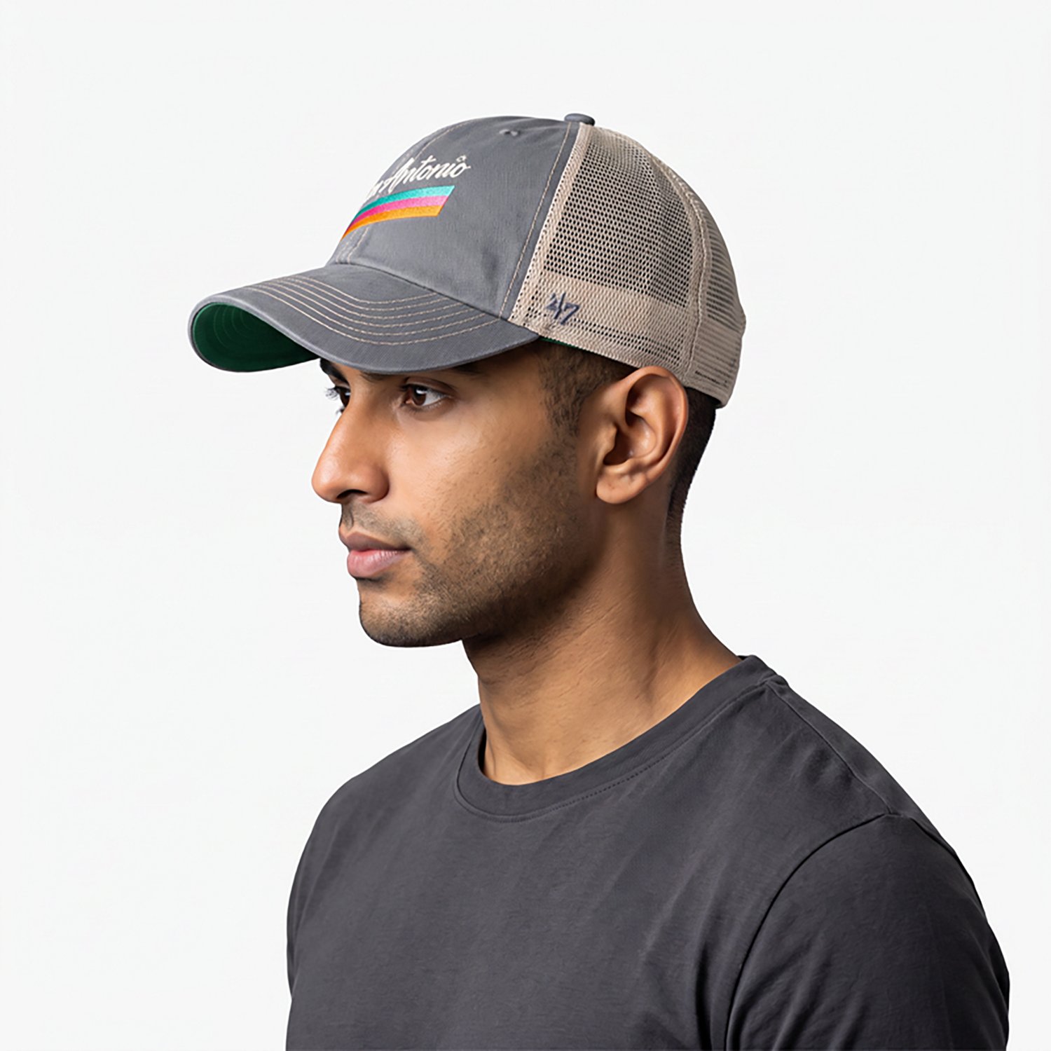 '47 San Antonio Spurs Trawler Hardwood Classics Clean Up Trucker Adjustable Hat - view number 2