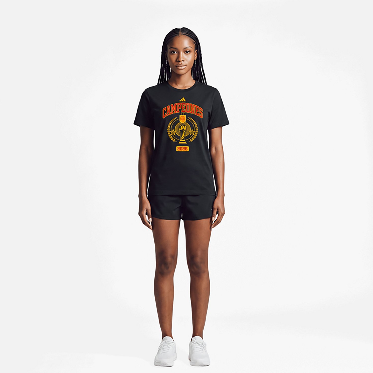 adidas Women's Spain National Team 2026 FIFA World Cup Champions Trophy Short Sleeve T-shirt