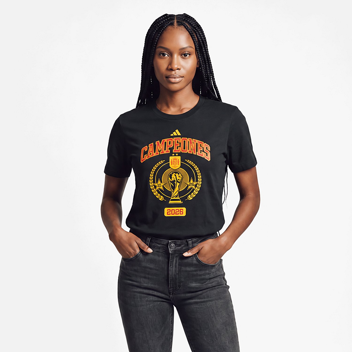 adidas Women's Spain National Team 2026 FIFA World Cup Champions Trophy Short Sleeve T-shirt - view number 2