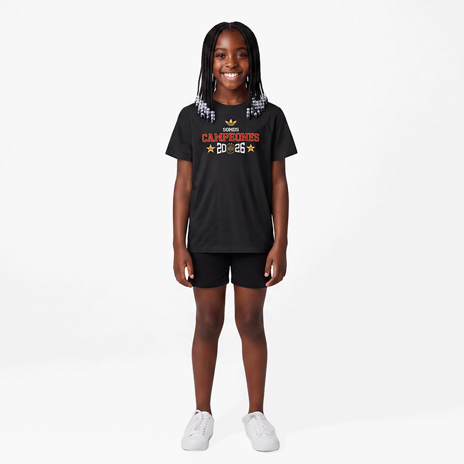 adidas Youth Spain National Team 2026 FIFA World Cup Champions We Are Champions Short Sleeve T-shirt