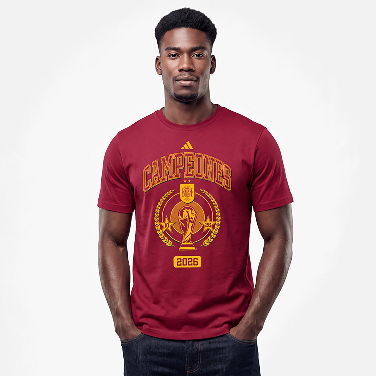 adidas Men's Spain National Team 2026 FIFA World Cup Champions Trophy Short Sleeve T-shirt - view number 2