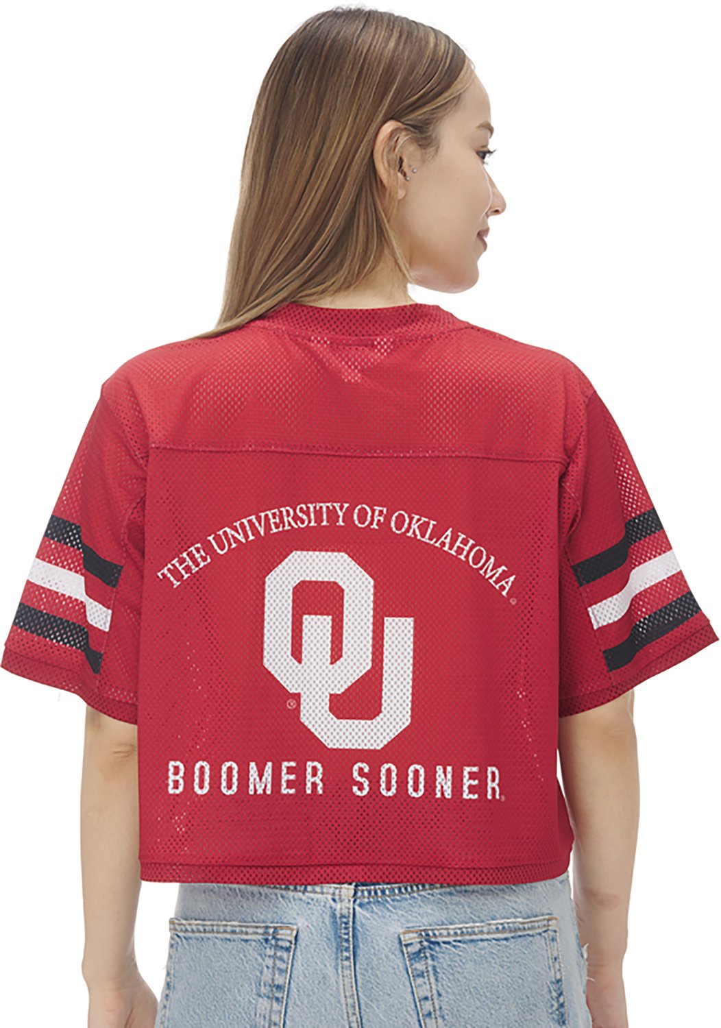 ZooZatz Women's University of Oklahoma Field Goal Crop Jersey - view number 2