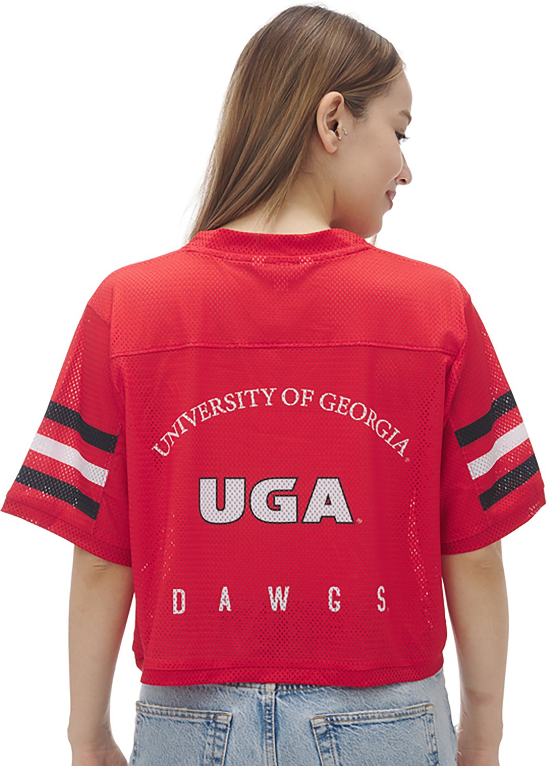 ZooZatz Women's University of Georgia Field Goal Crop Jersey - view number 2