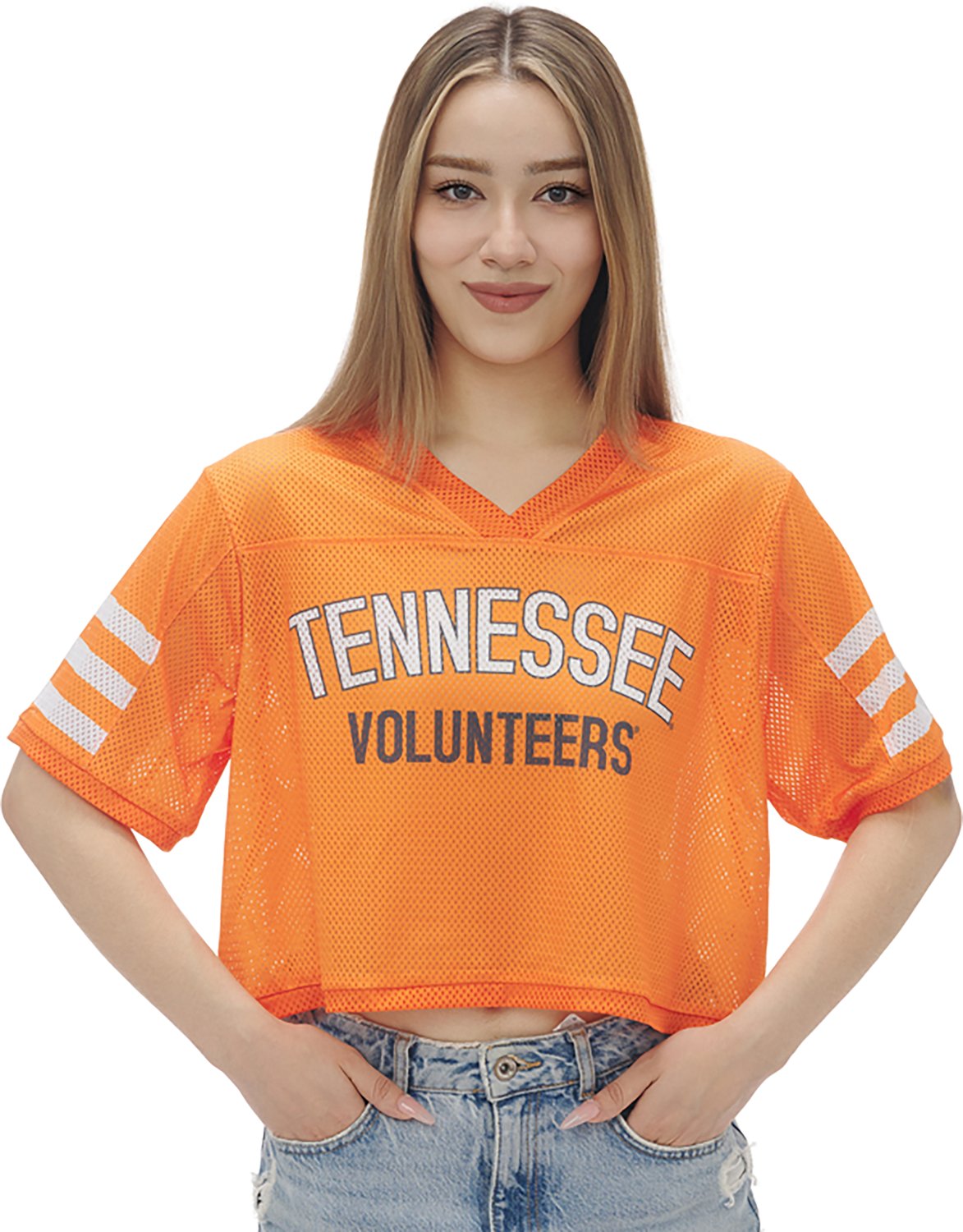ZooZatz Women's University of Tennessee Field Goal Crop Jersey