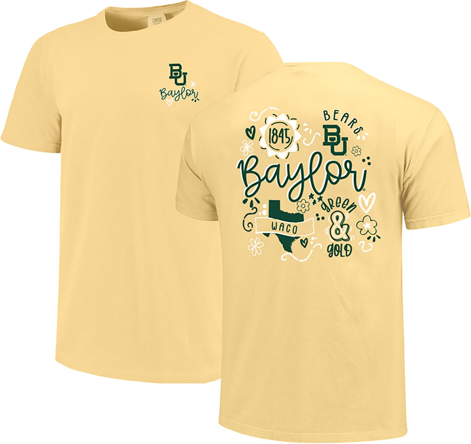 Image One Women's Baylor University Dots & Doodles Graphic T-shirt